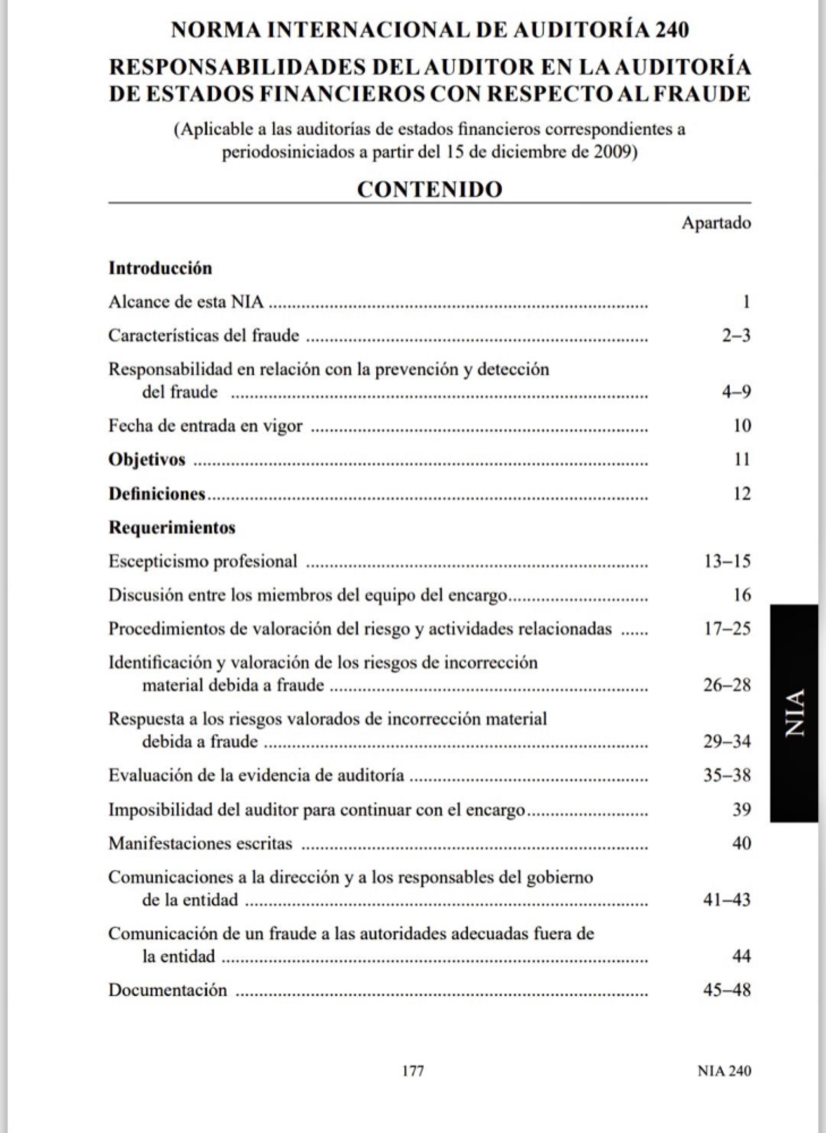 NIA 240 - Responsabilidades del Auditor en la Detección de Fraude - Studocu