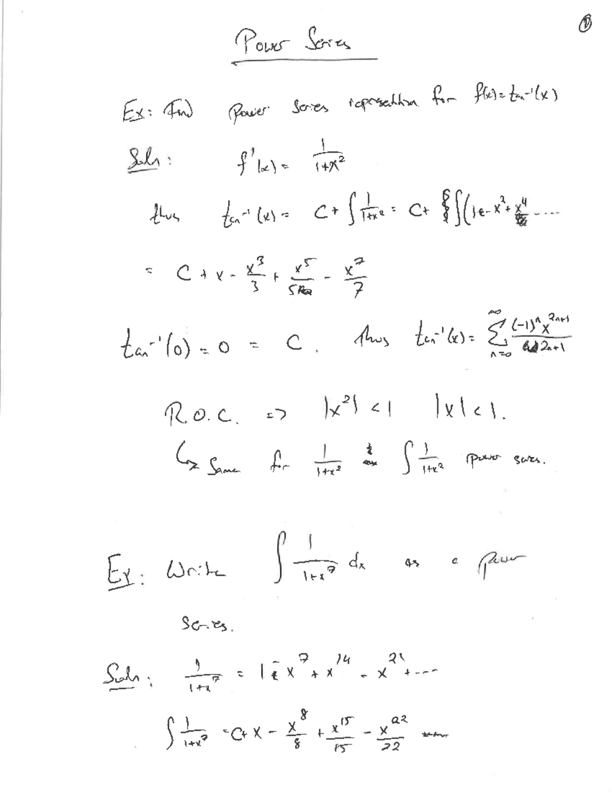 Lec 8 - Power Series and Taylor Series Representations - Studocu