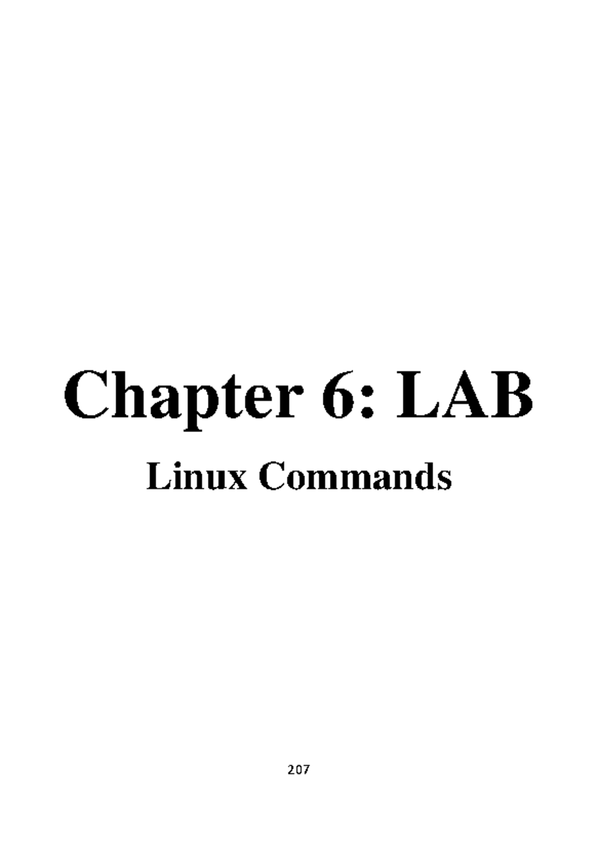 Chapter 6: Essential Linux Commands for OS 207 - Studocu