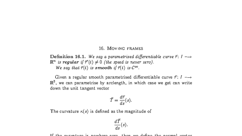 MIT18 022 Lecture 16 - Moving frames Definition 16. We say a ...