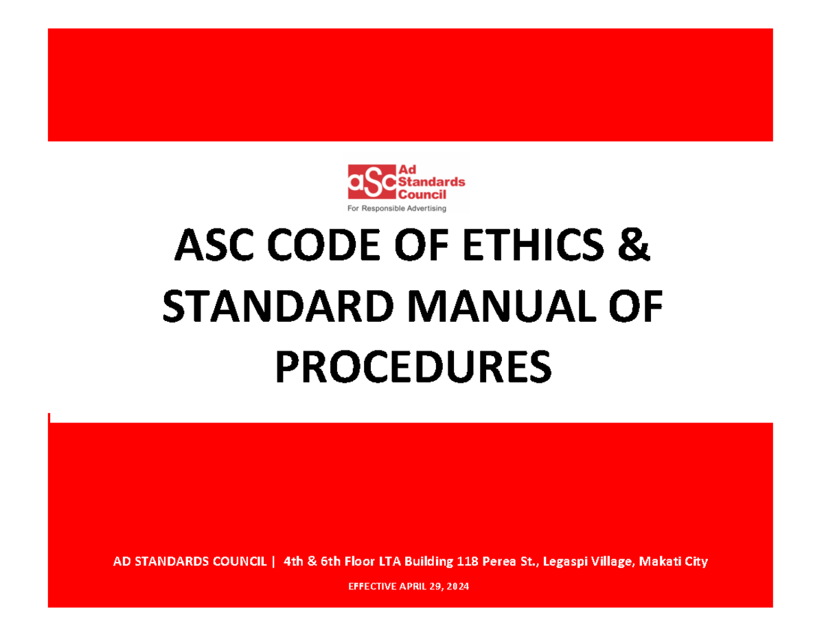 ASC Guidebook - I badly need this for school purposes - AD STANDARDS ...