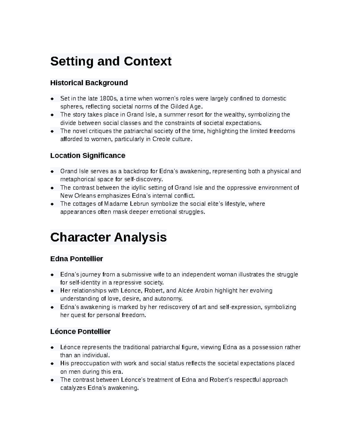 Setting and Context: Historical Background and Character Analysis in ...