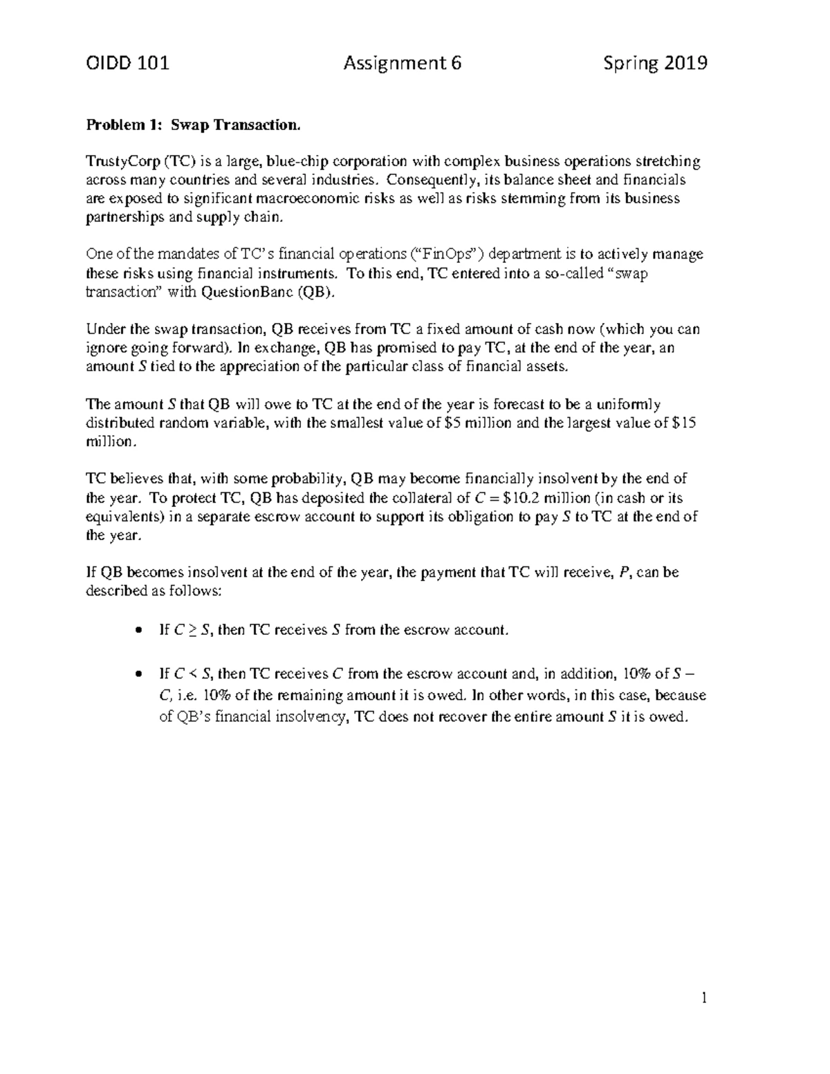 Assignment A1 - OIDD 101 0 - Spring 2024 Guidelines and Questions - Studocu