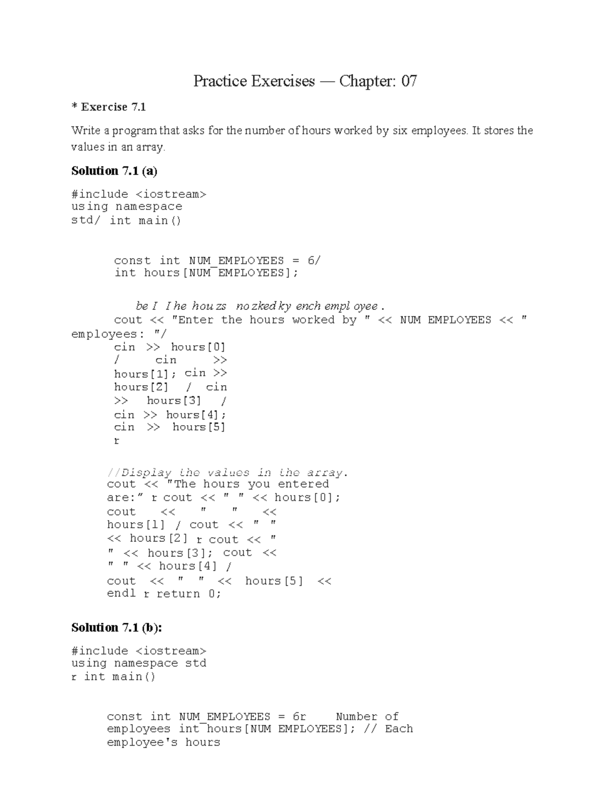 Chapter 7 Practice Exercises - Cpp Programming Solutions - Studocu