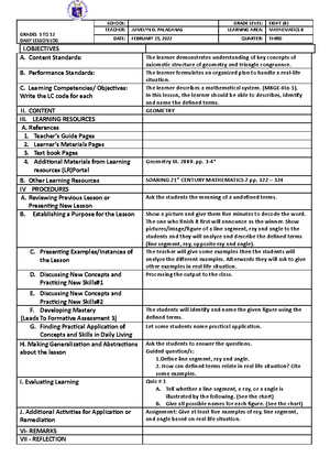 [Solved] make a detailed lesson plan about solving problems involving ...
