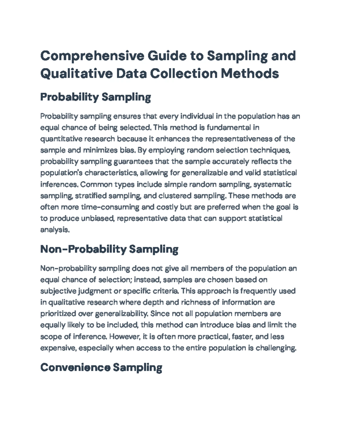 Comprehensive Guide to Qualitative Research Methods (CMN 302 ...