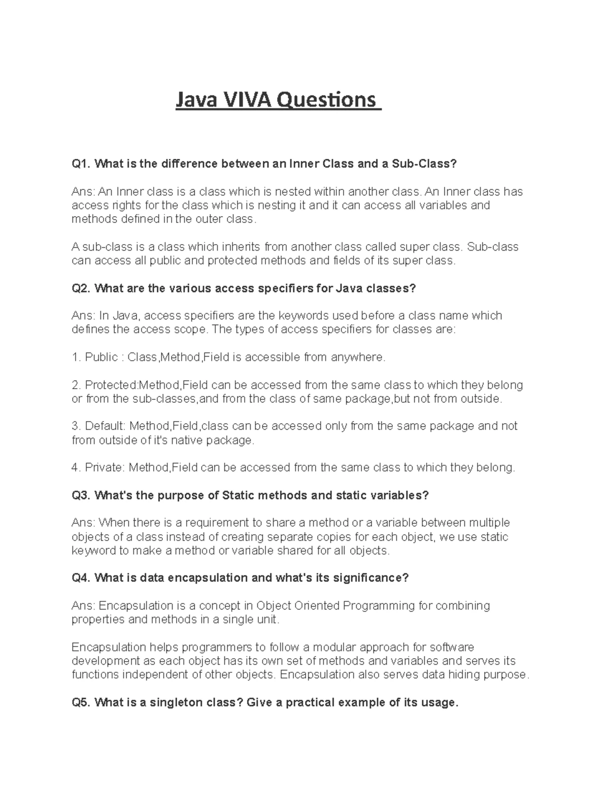 Se viva - Practical viva questions for software engineering - Software ...