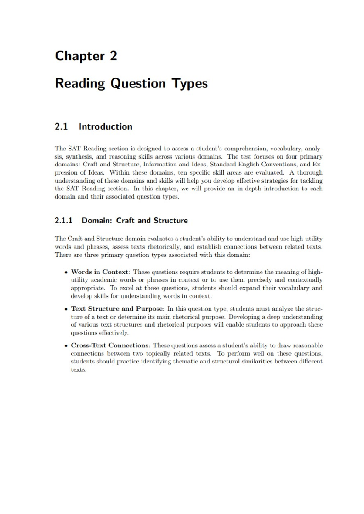 SAT Reading Chapter 2: Understanding Question Types and Strategies ...