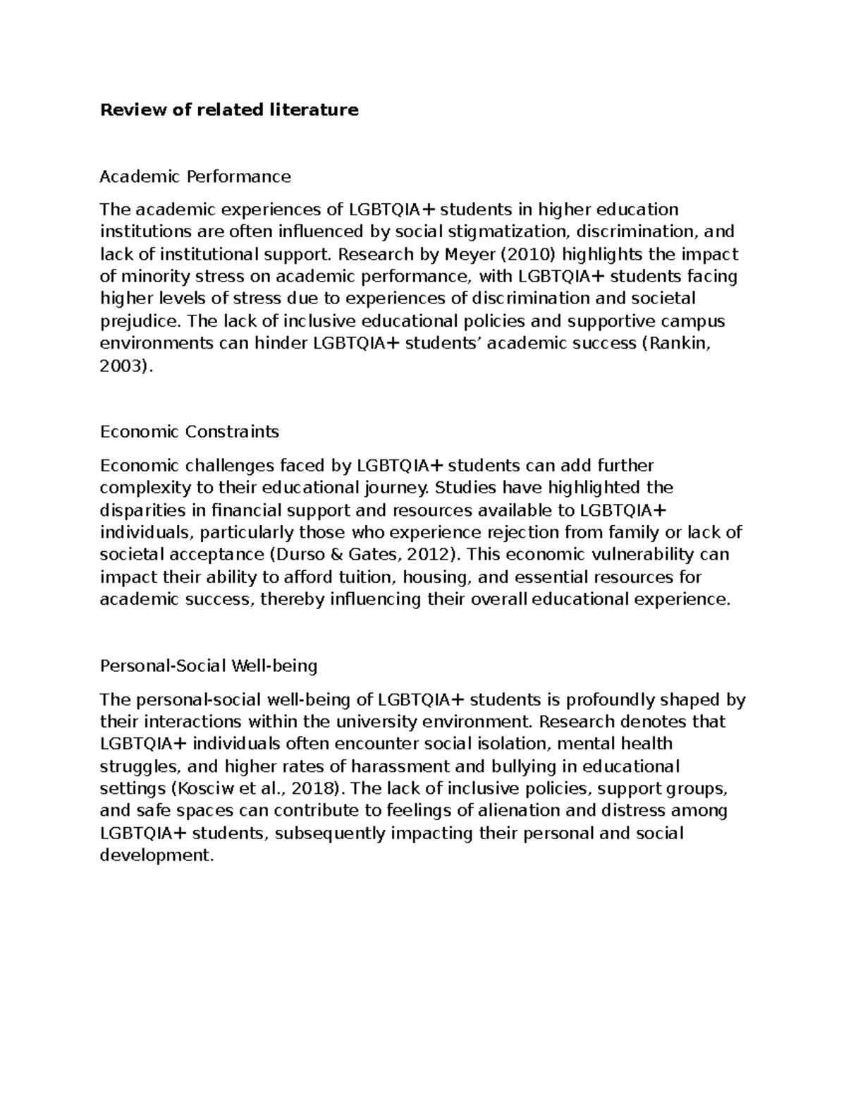 Rrl - Rrl for research - Review of related literature Academic ...