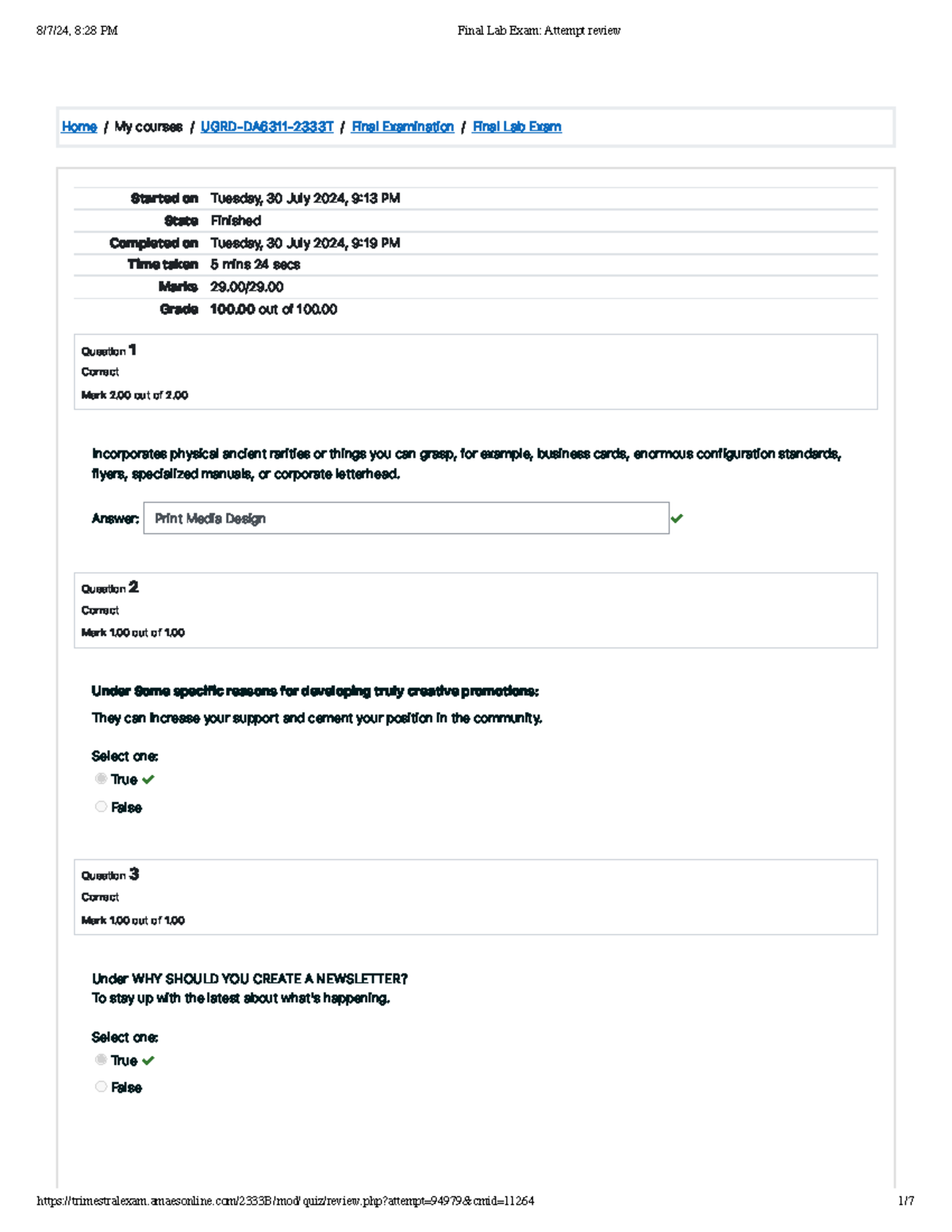 UGRD-DA6311 Final Lab Exam Visual Graphics Notes - Studocu