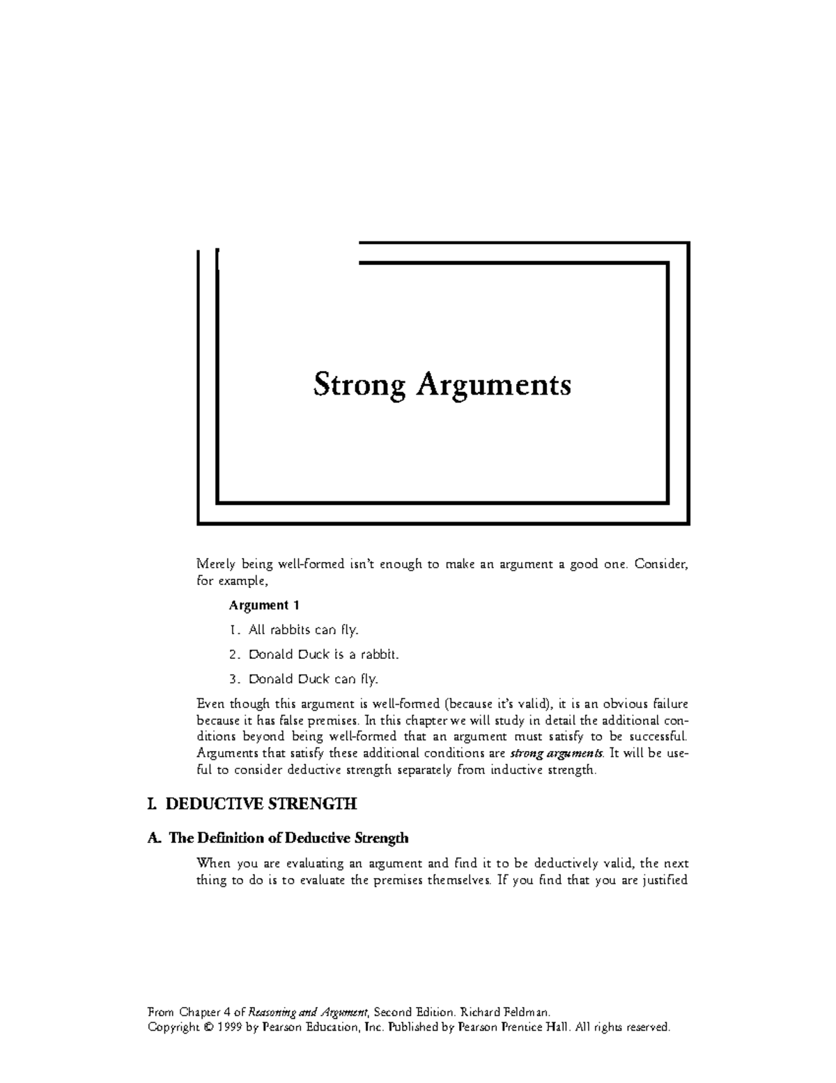 Chapter 4: Strong Arguments from Reasoning and Argument - Studocu