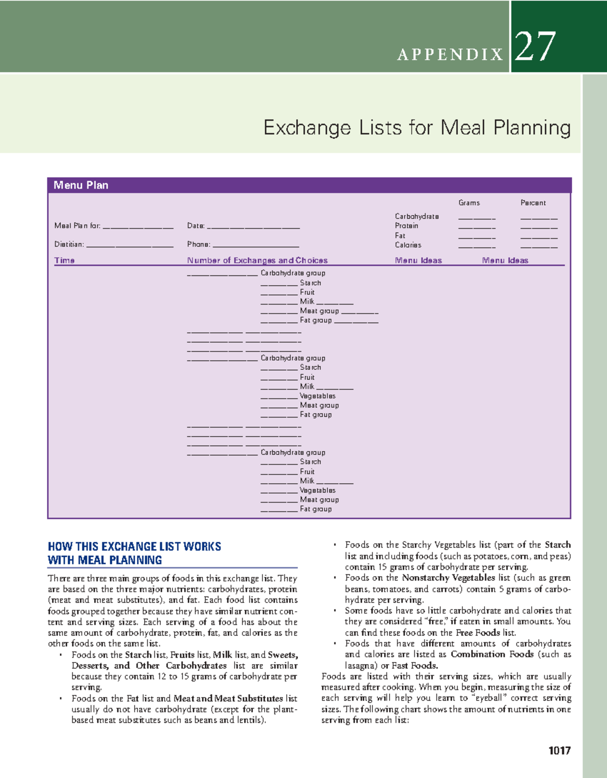 Exchange List - Reference purposes - 1017 A P P E N D I X 27 Exchange ...