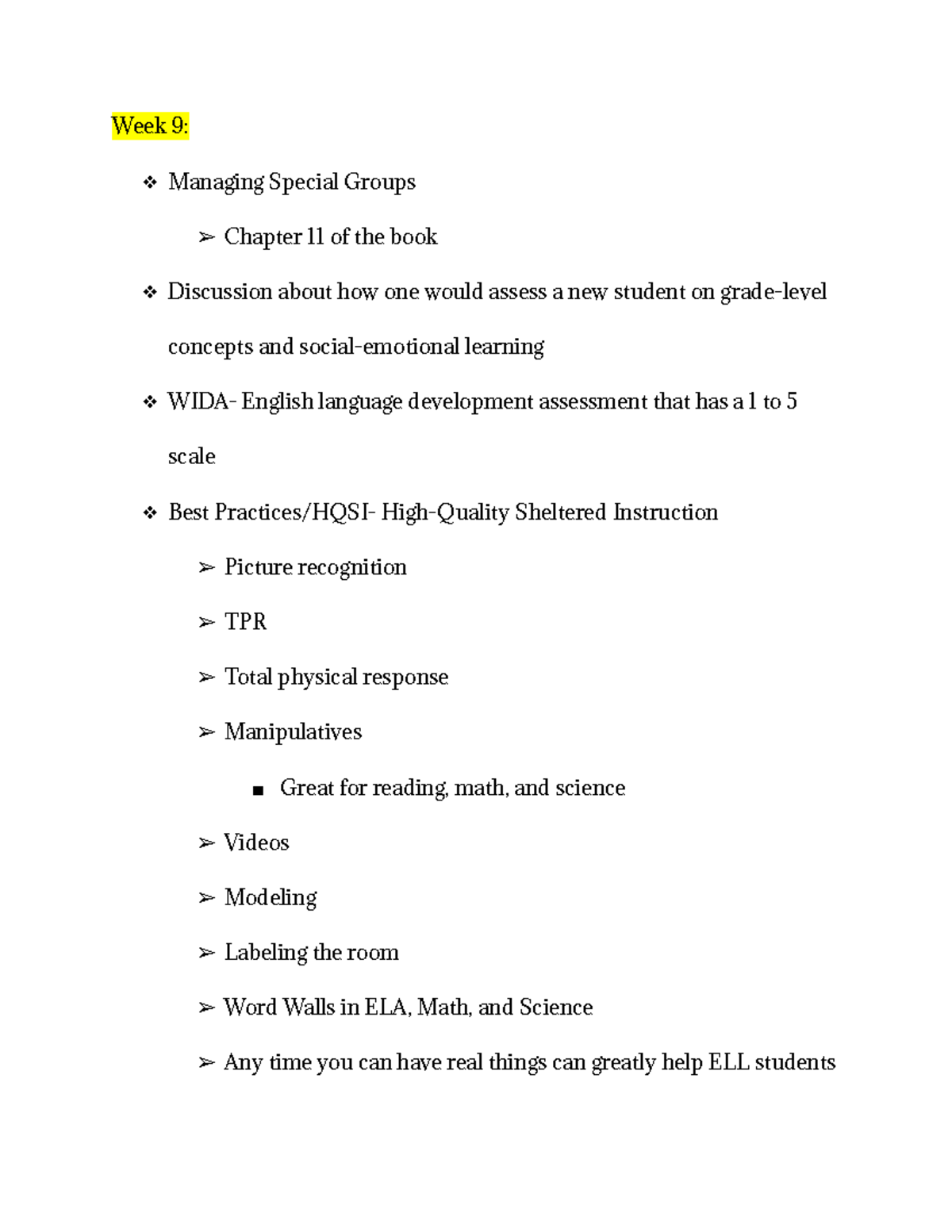 Week 9 Notes - Week 9: Managing Special Groups Chapter 11 of the book ...
