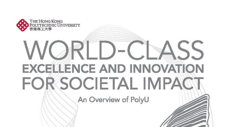 PolyU Brochure: Learn and Apply for Global Impact - Studocu