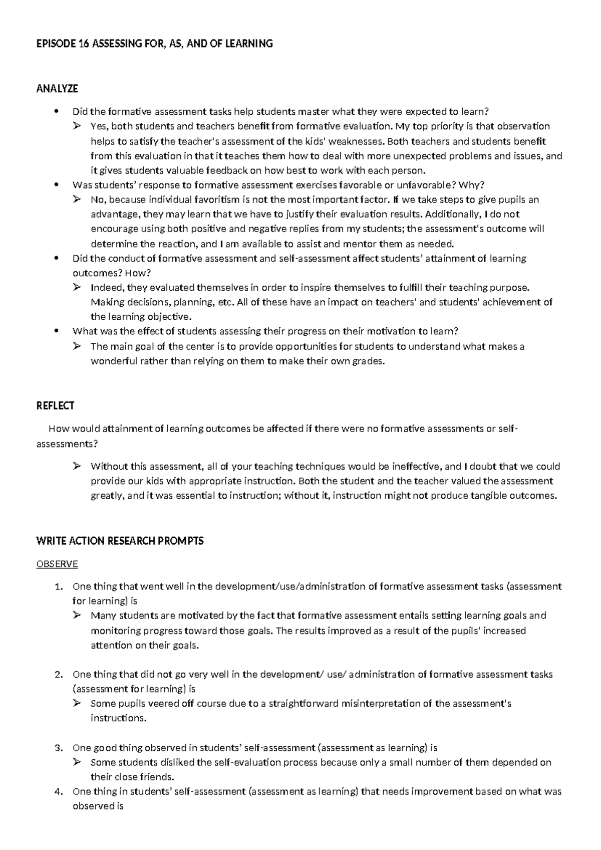 FS 2 - Episode 16: Analyzing the Impact of Formative Assessment on ...