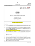 MNG3702 - Unisa - Strategic Implementation and Control IIIB - Studocu
