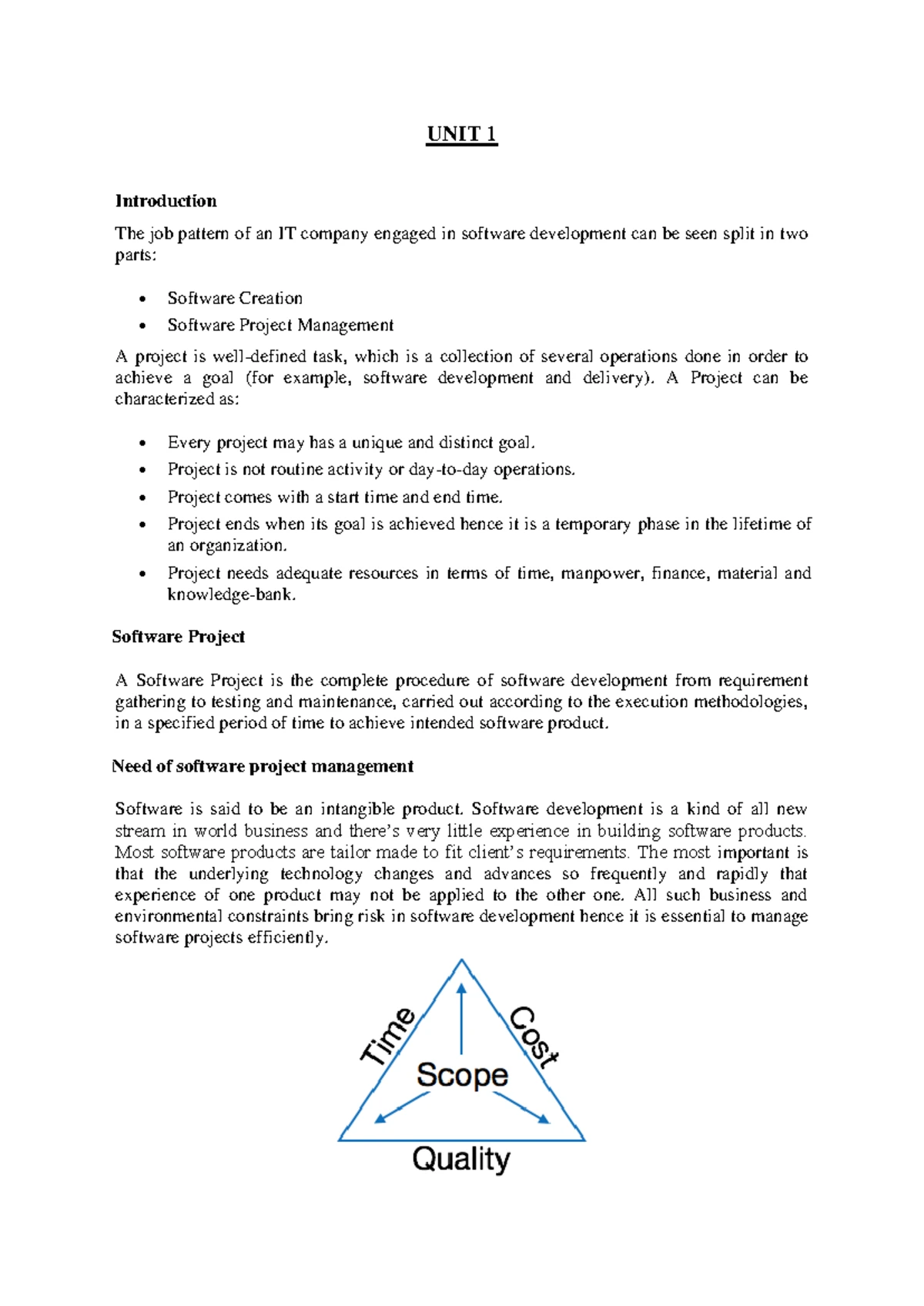 SPM Unit-5: Lecture Notes on Project Staffing & Organizational Behavior ...