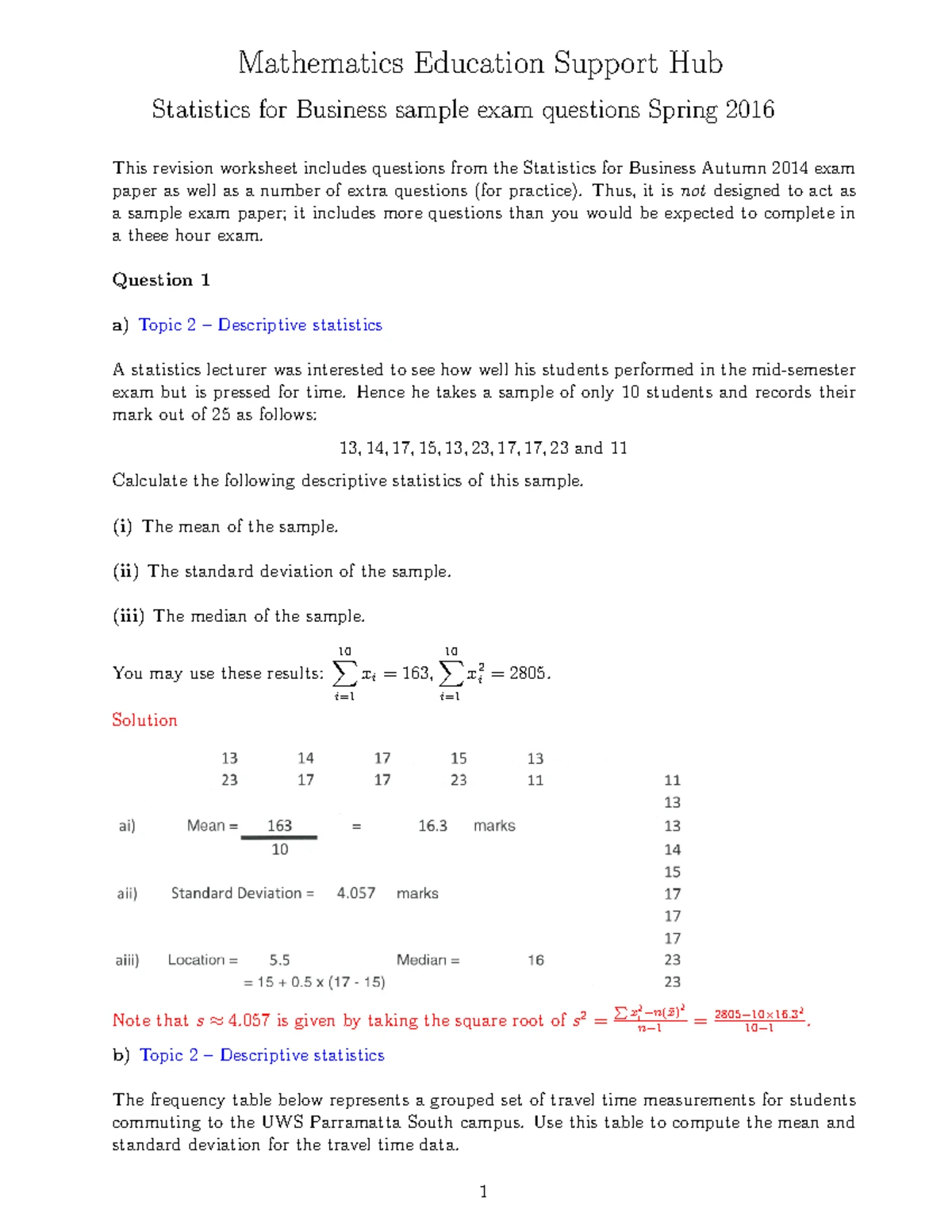Sample Final Exam & Answers for AUT 2024 - Studocu