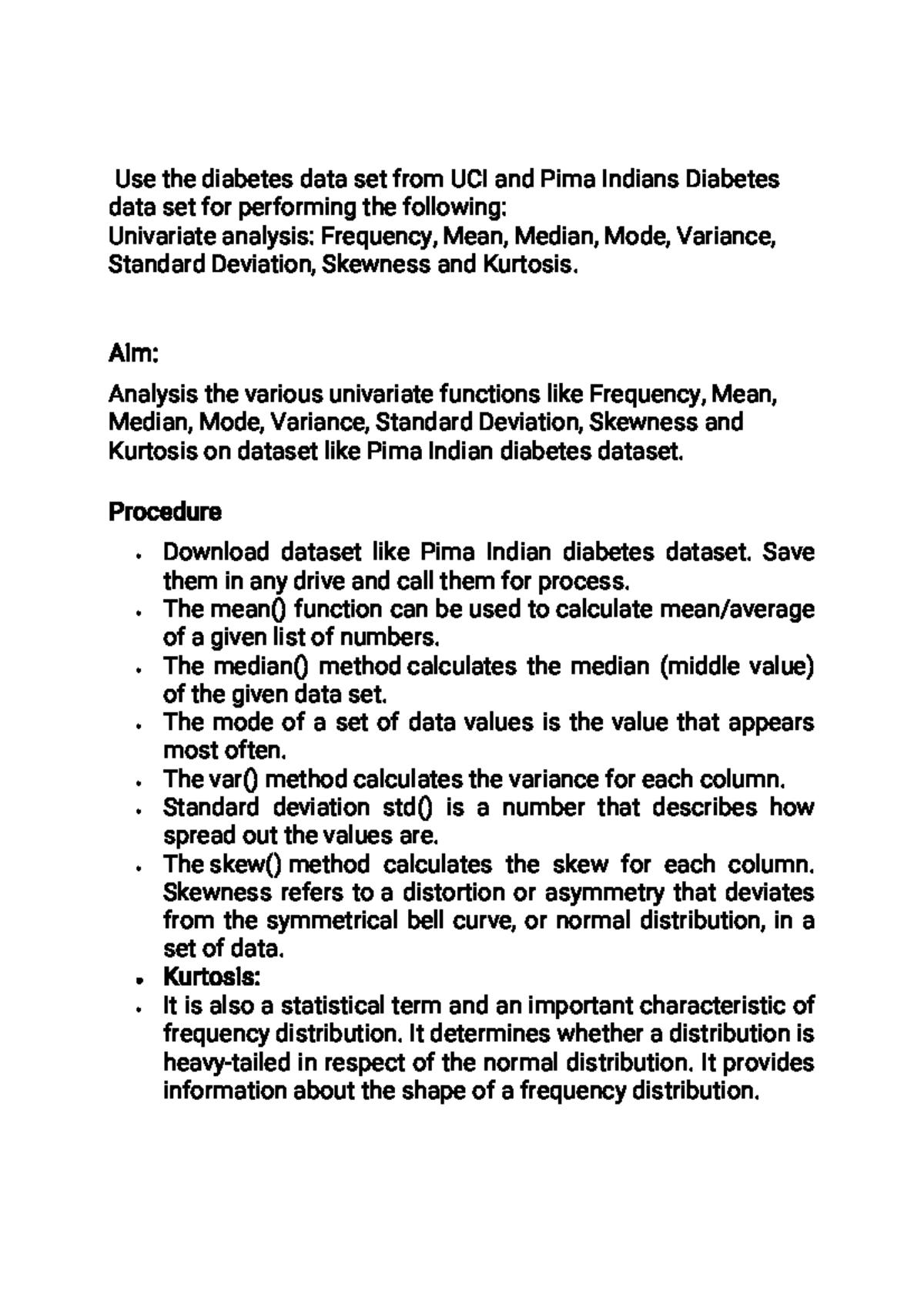 Use the diabetes data set from UCI and Pima Indians Diabetes data ...