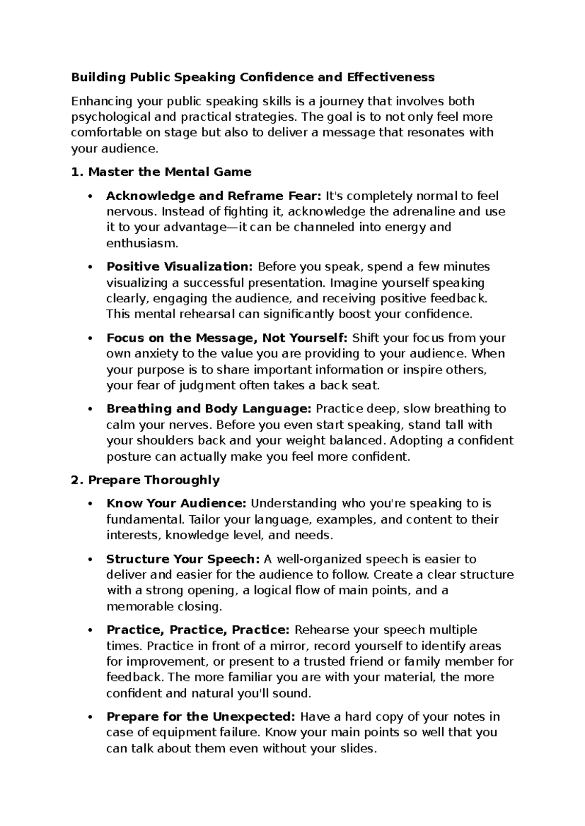 Enhancing Public Speaking Skills: Confidence & Effectiveness Guide ...