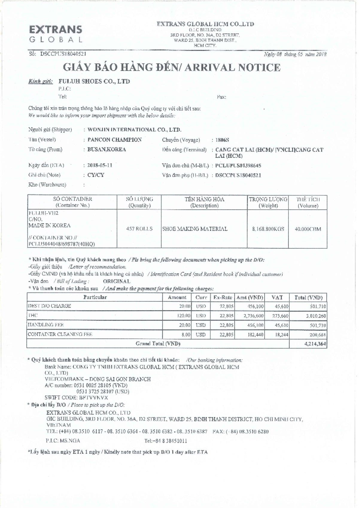 N04 Import Document for Shoe Production Raw Materials - Studocu
