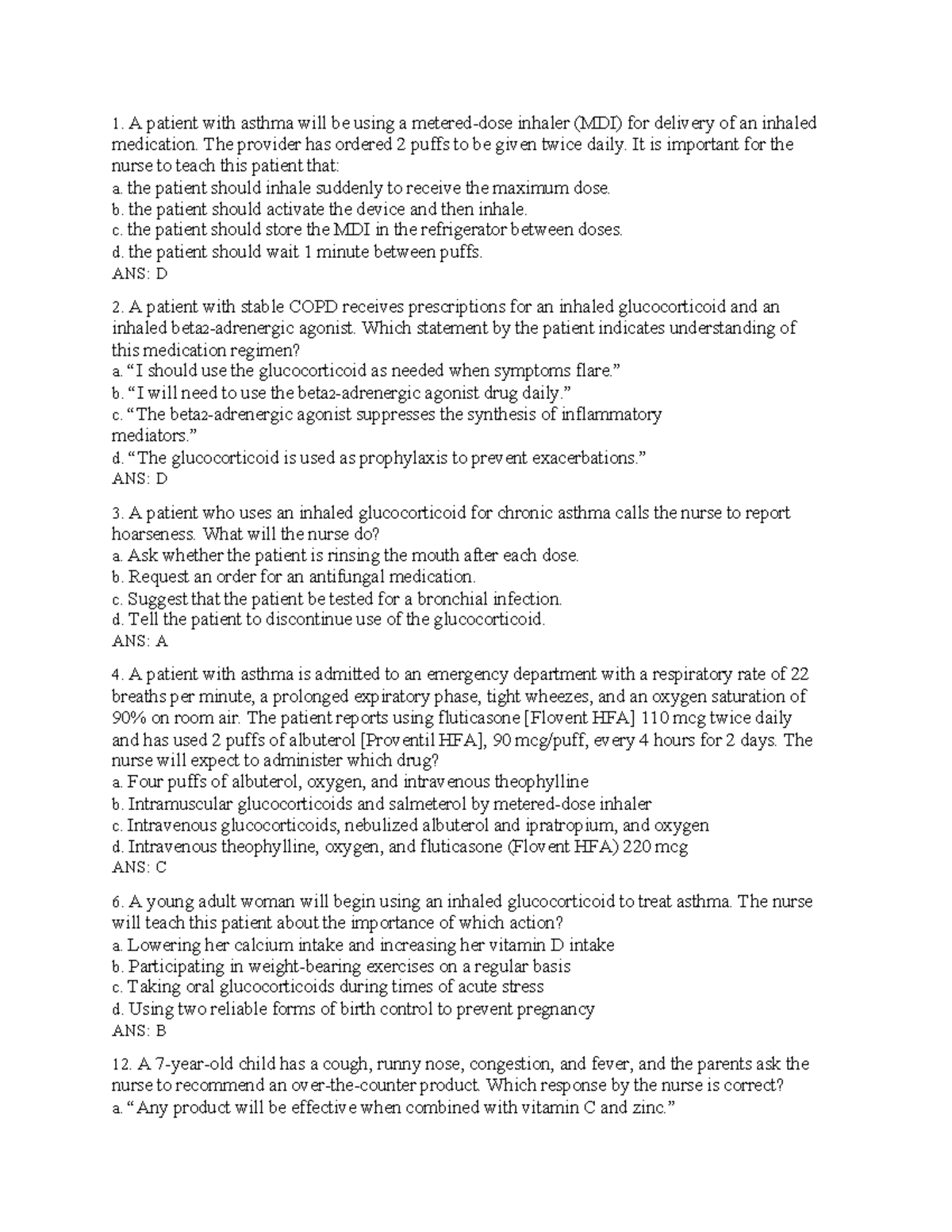Pharmacology Exam 2 Study Guide: Key Concepts and Practice Questions ...