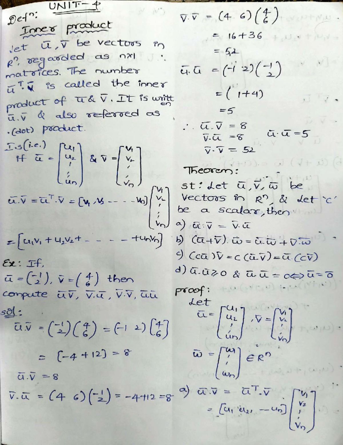 Unit 4 Notes: Understanding Vectors in Mathematics - Studocu
