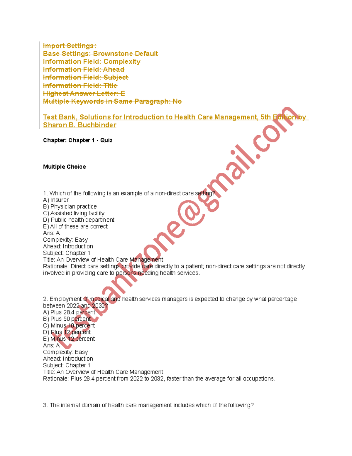 HCM 101: Chapter 1 Quiz - Overview of Health Care Management - Studocu