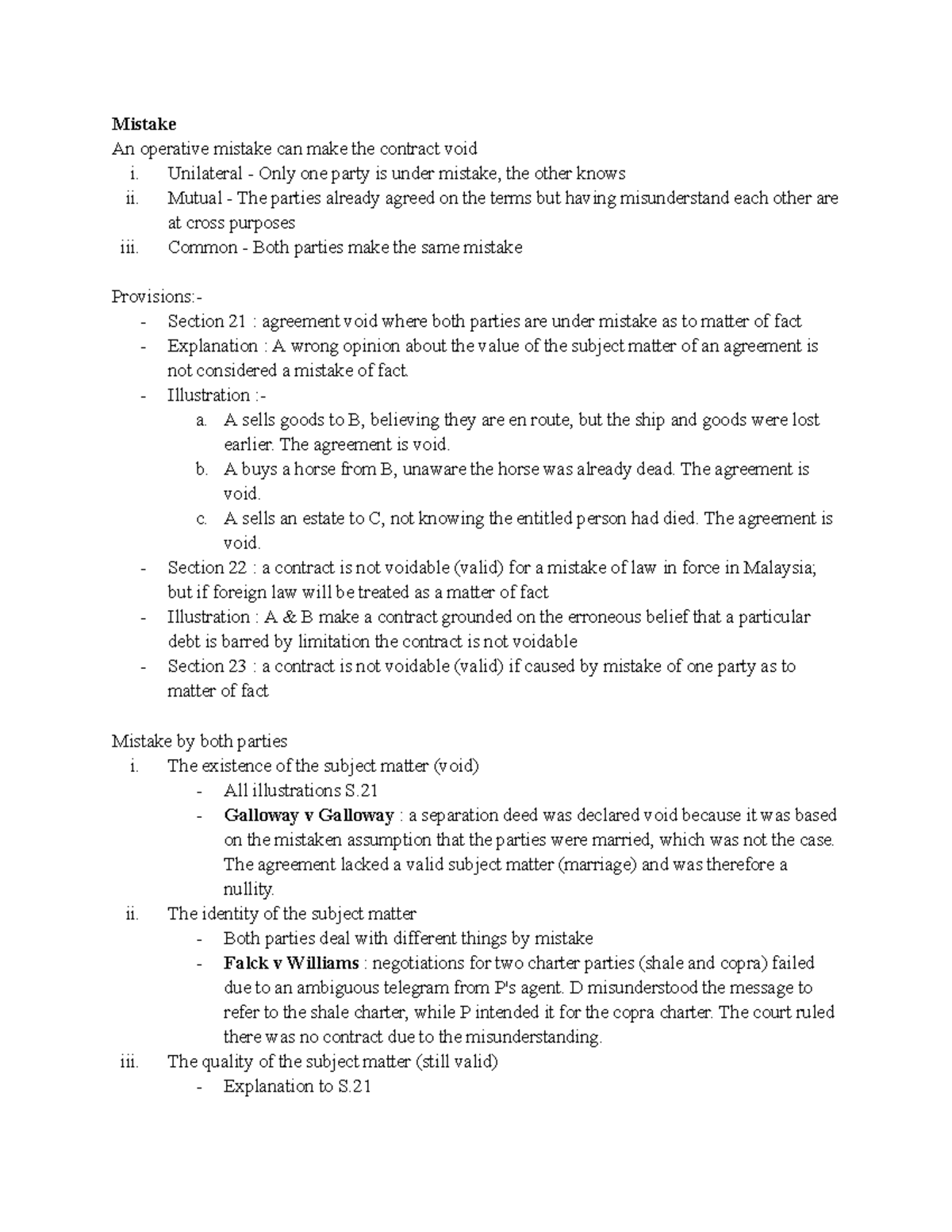Mistake notes - hope helpful - Mistake An operative mistake can make ...