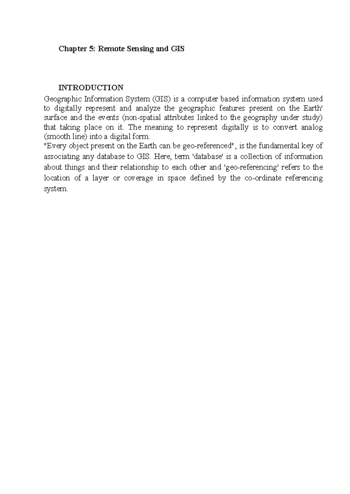 Chapter 5: Remote Sensing and GIS Overview (GIS 101) - Studocu