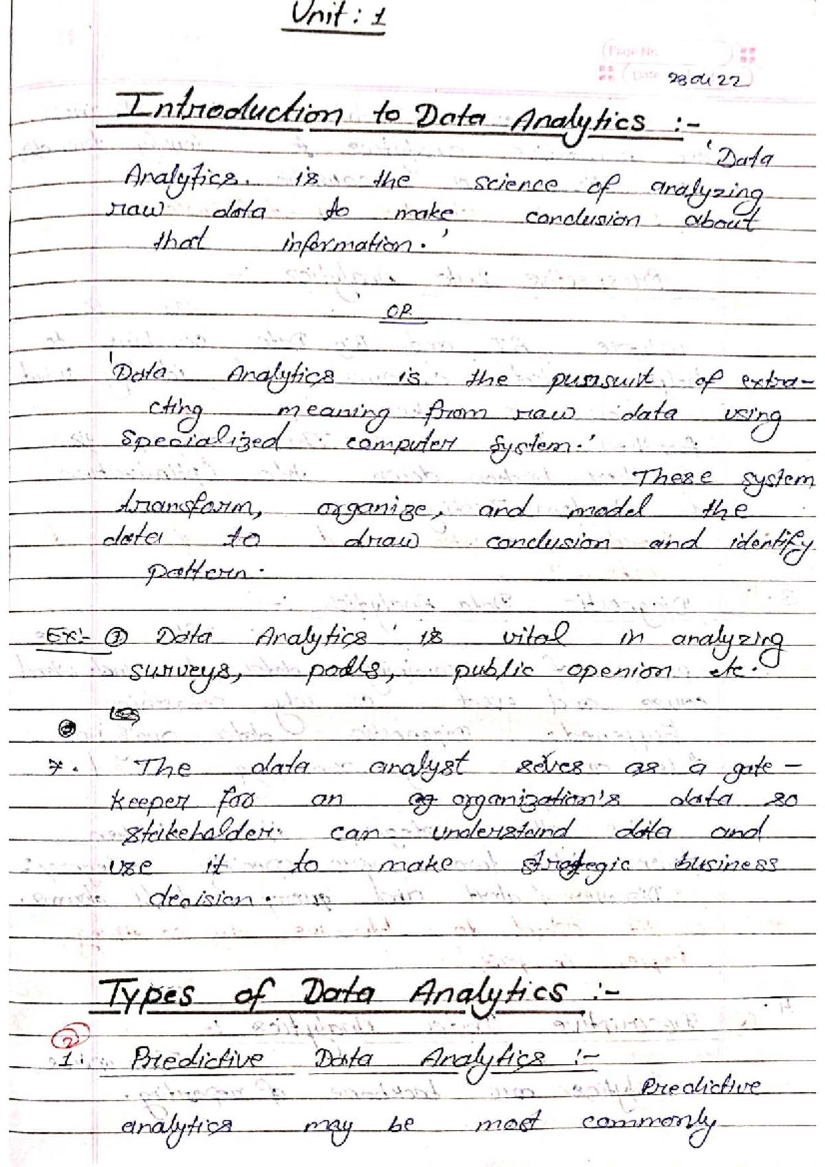 Data Analytics Notes: Understanding Concepts and Applications (DAN101 ...