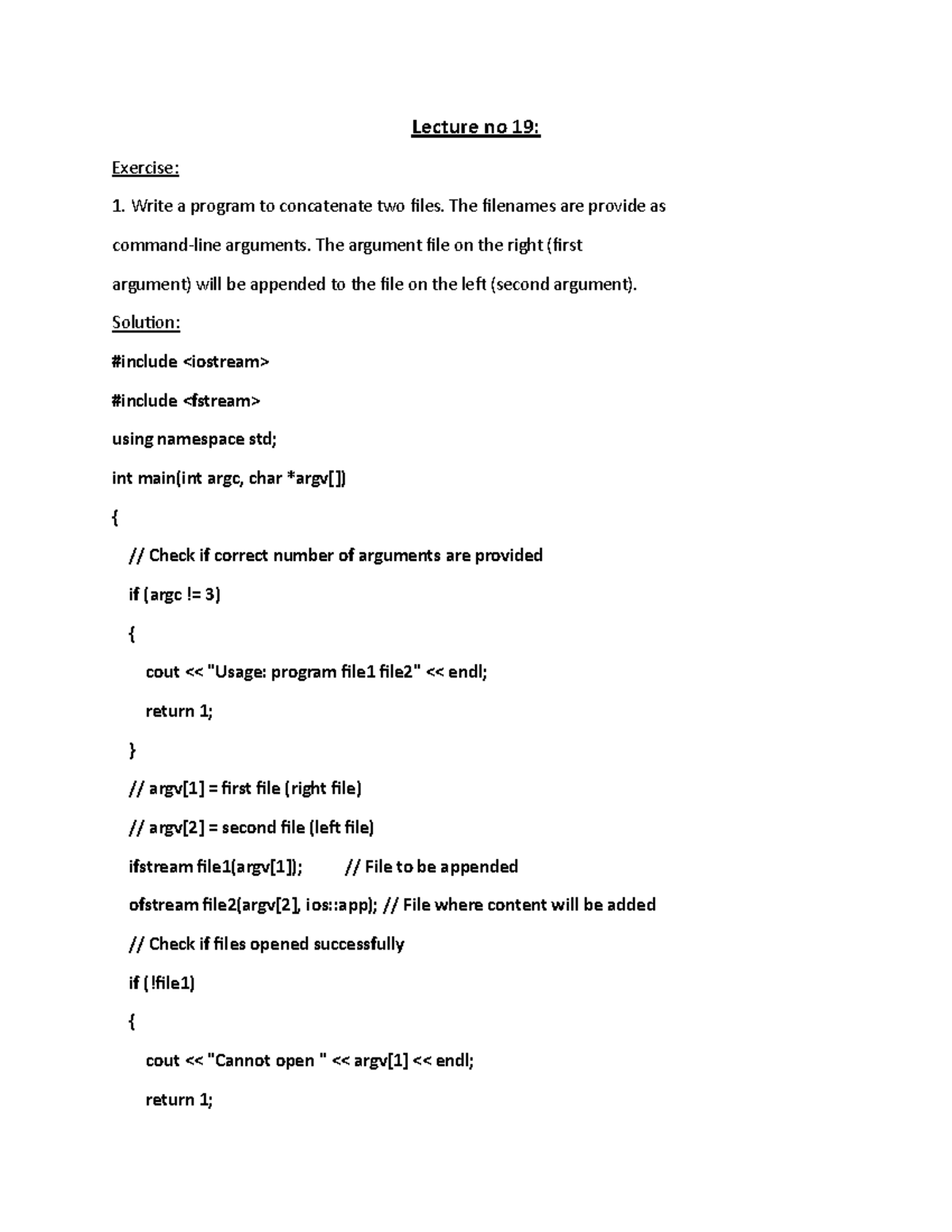 CS201 Lecture 19: File Manipulation & Bitwise Operations Notes - Studocu