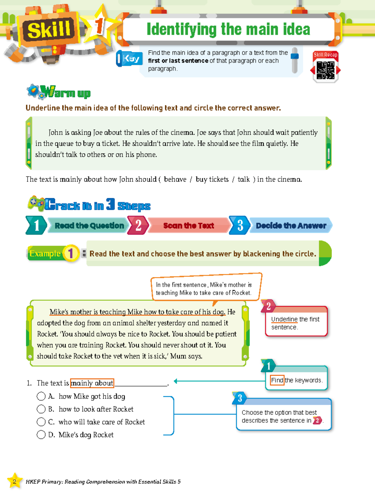 P5 HKEP - English Grammar Practice: Reading Comprehension Skills - Document Preview