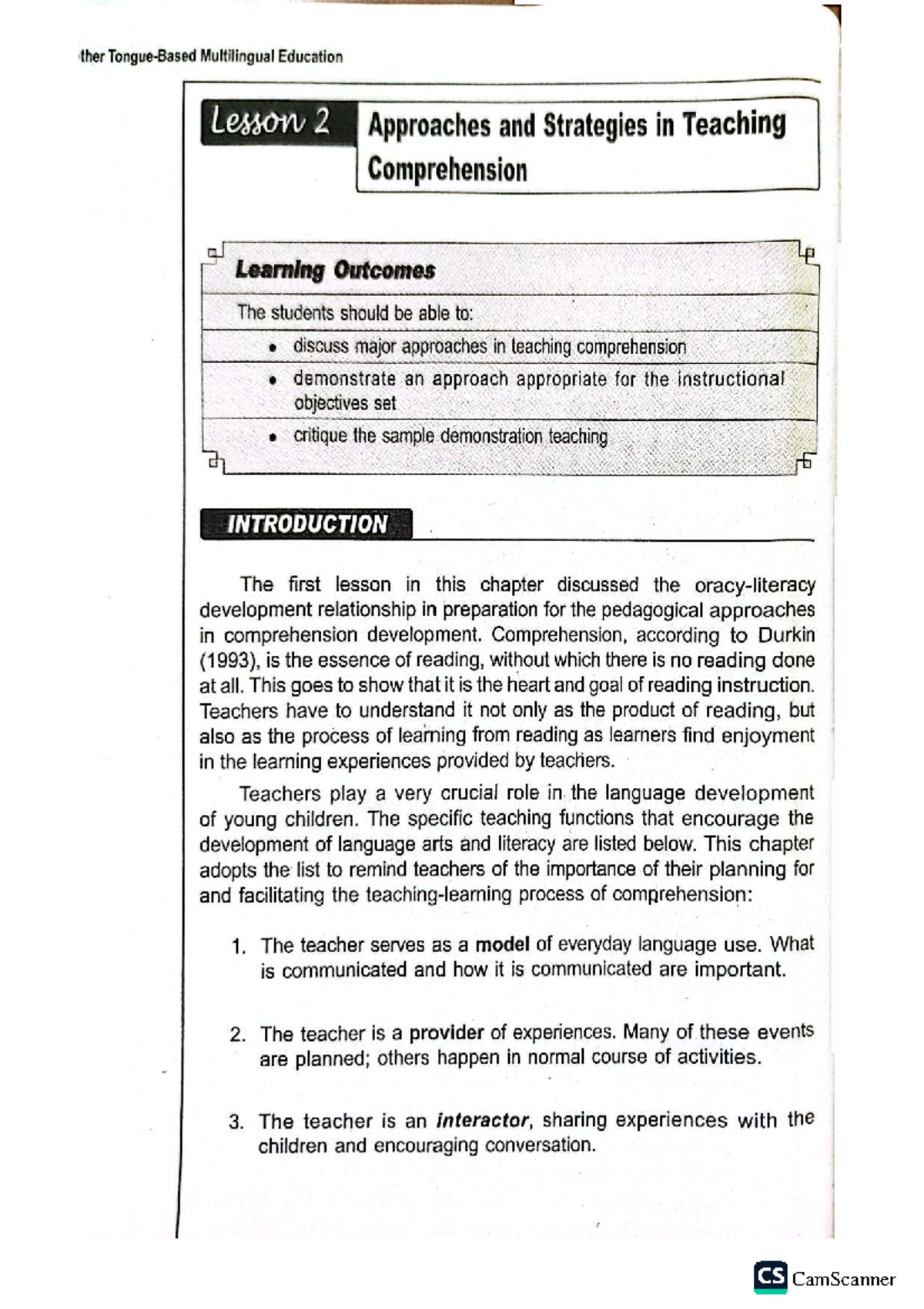 Multilingual Education W27: Approaches & Strategies for Comprehension ...