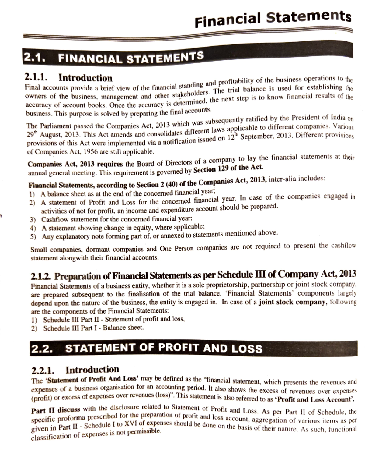 FSA UNIT 2- MBA 1ST SEM - UNIT 2 - FINANCIAL STATEMENTS 2.1 ...