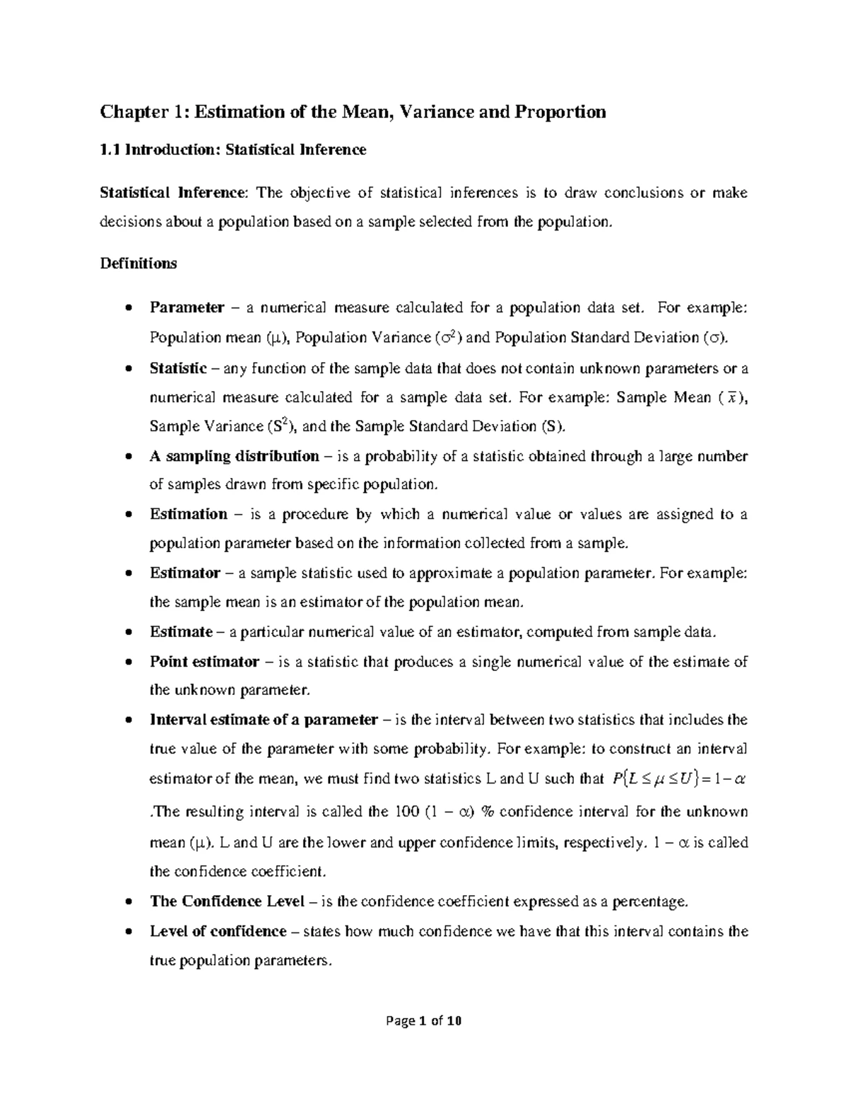 Coefficient of Variation (CV) Calculation Notes - Studocu