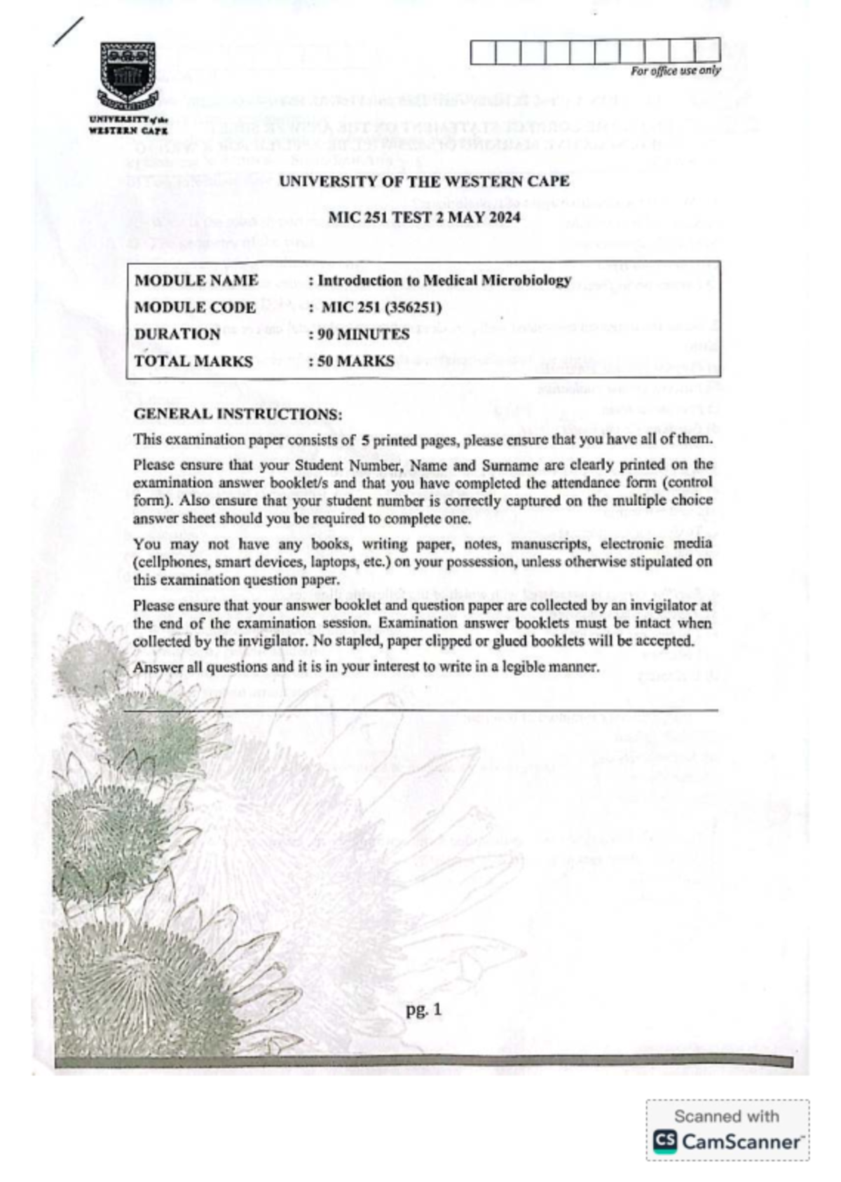 MIC 251 Test 2: Introduction to Medical Microbiology (May 2024) - Studocu