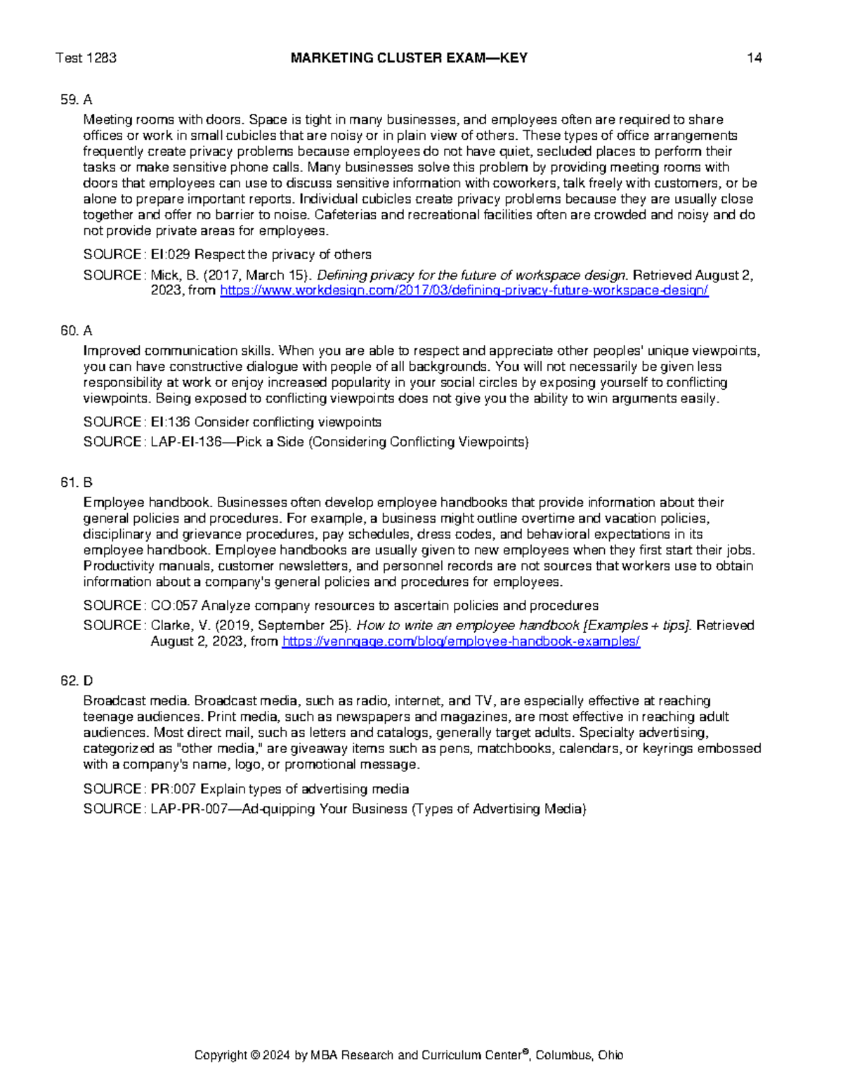 31-40 DECA Practice Exam - Marketing Sample Questions & Answers - Studocu