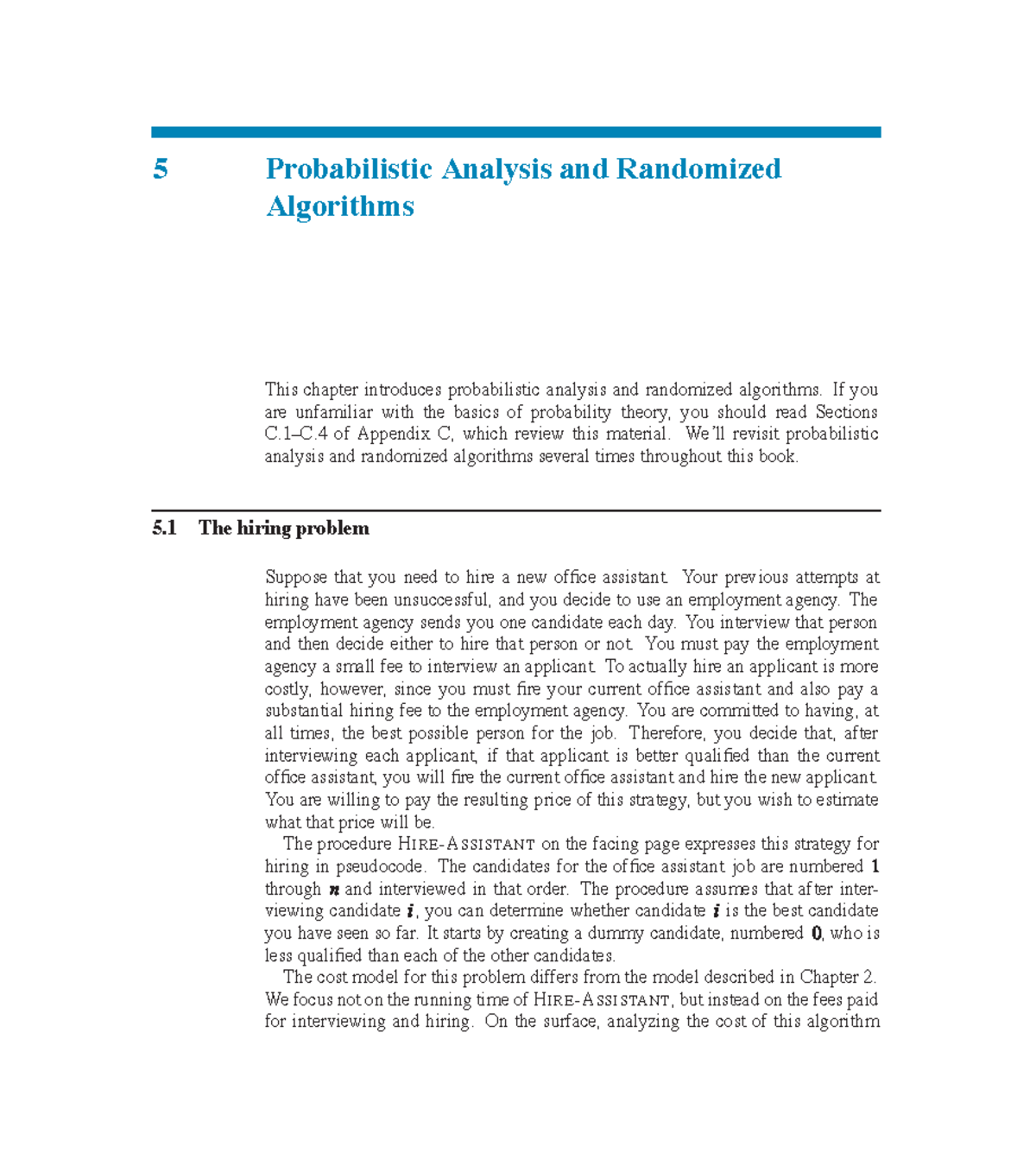 Probabilistic Analysis and Randomized Algorithms (CS 101) - Chapter 5 ...