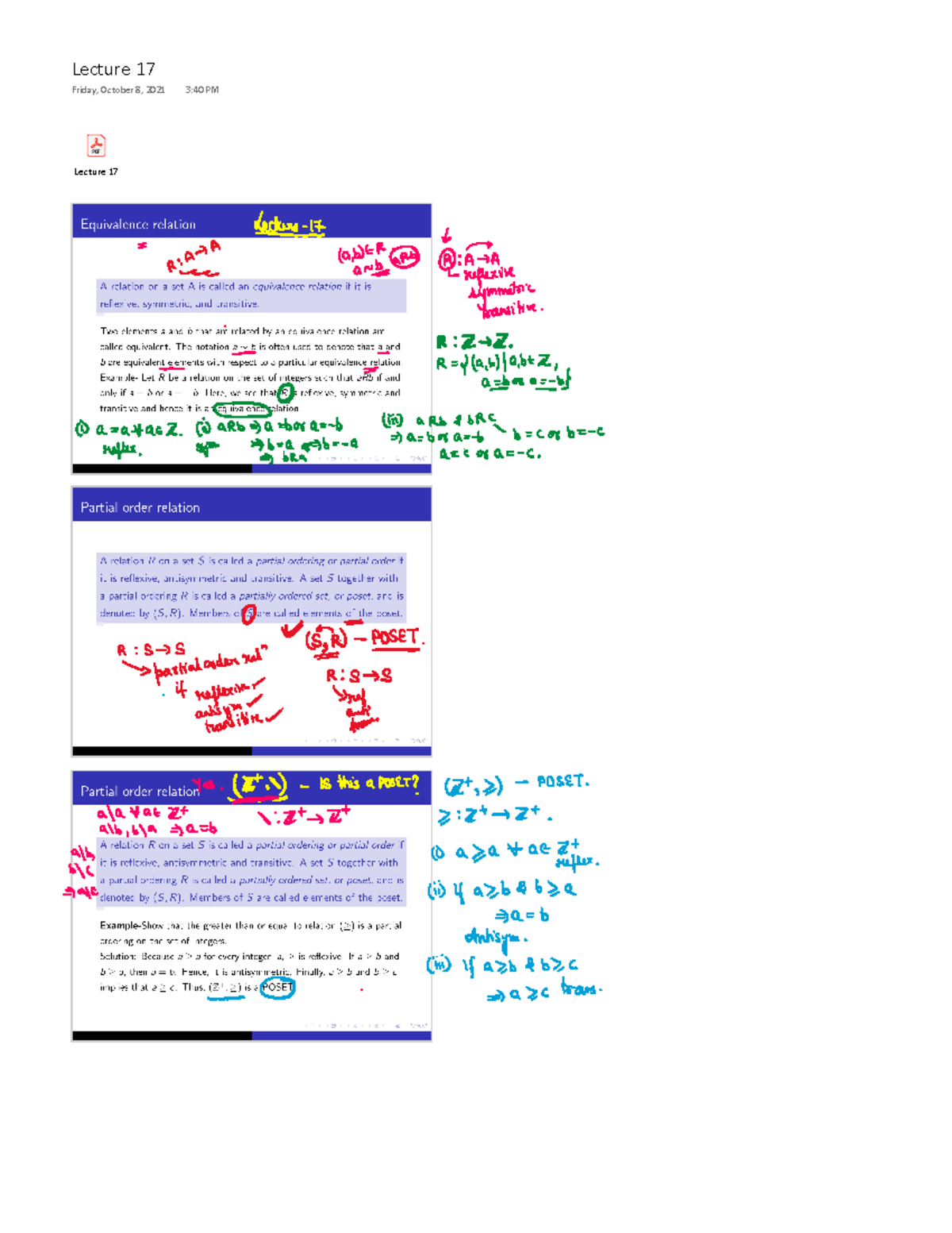 Lecture 17 MTH401 - Unit 3 Summary Notes - Studocu