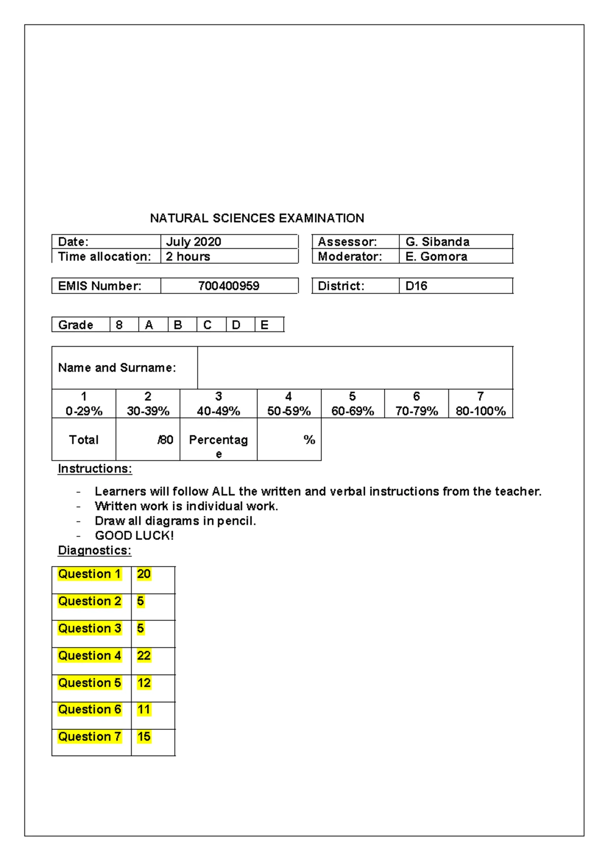 GRADE 8 NATURAL SCIENCES: DRAFT LESSON PLAN ON SERIES & PARALLEL ...