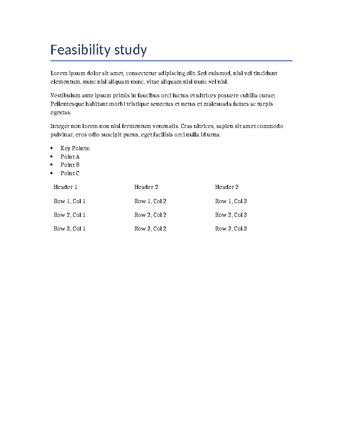 Feasibility Study: Key Points and Analysis for Project Evaluation - Studocu