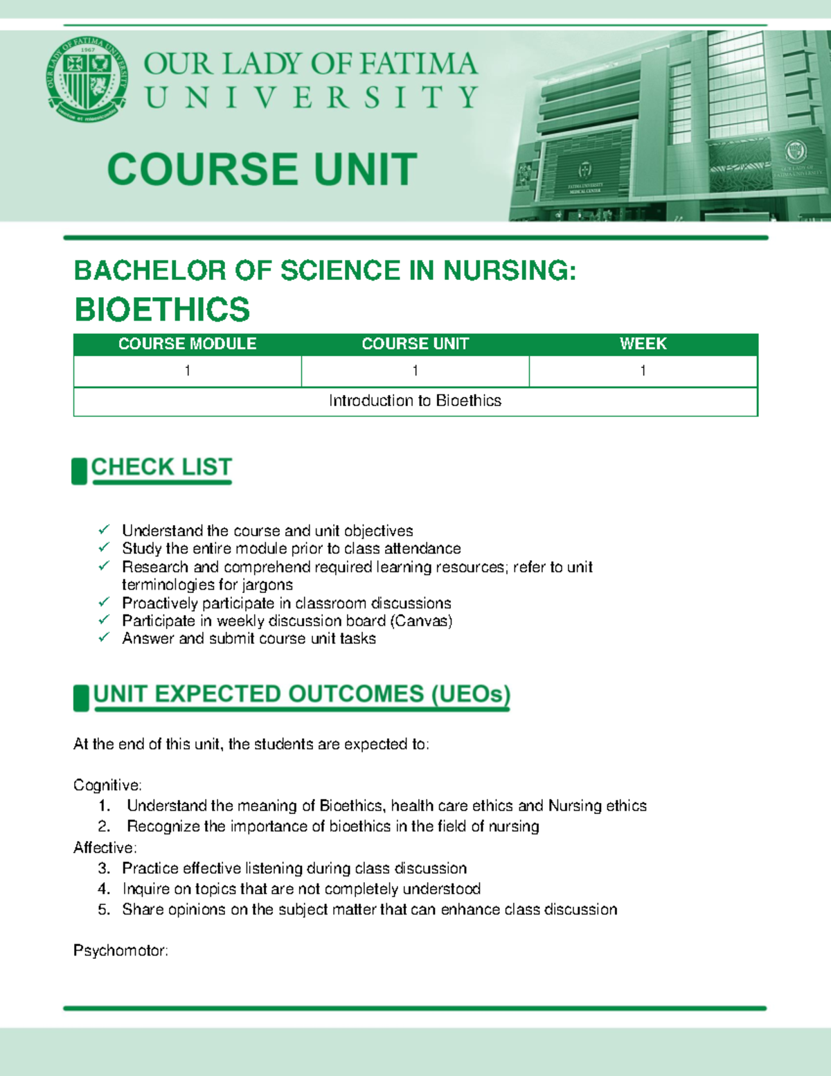 Introduction to Bioethics and Virtue Ethics (NURS 101) - Studocu
