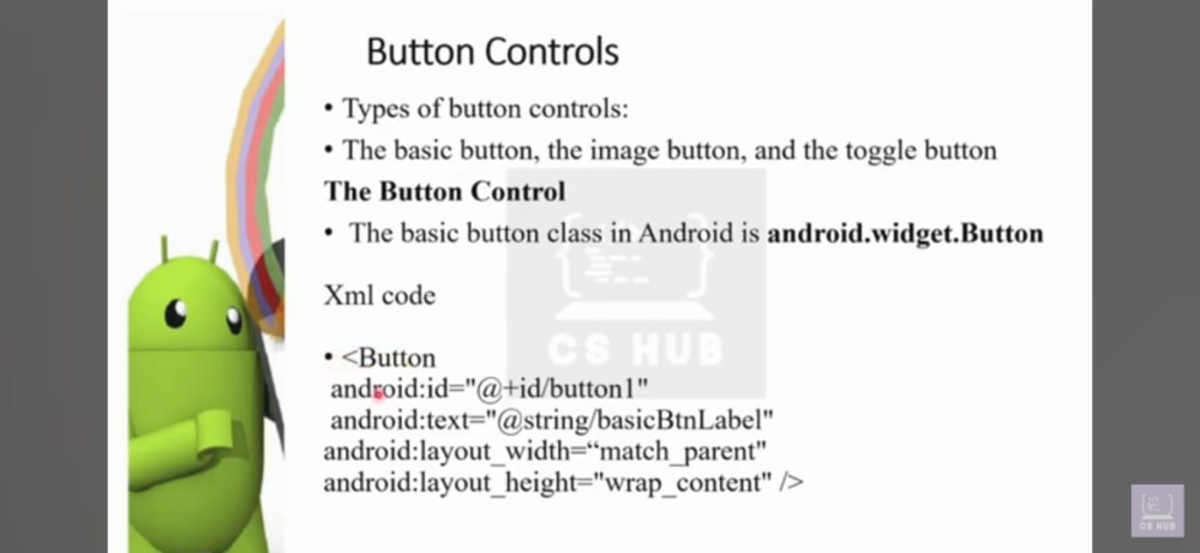 Android Button Controls Overview: Types & Usage (CS101) - Studocu