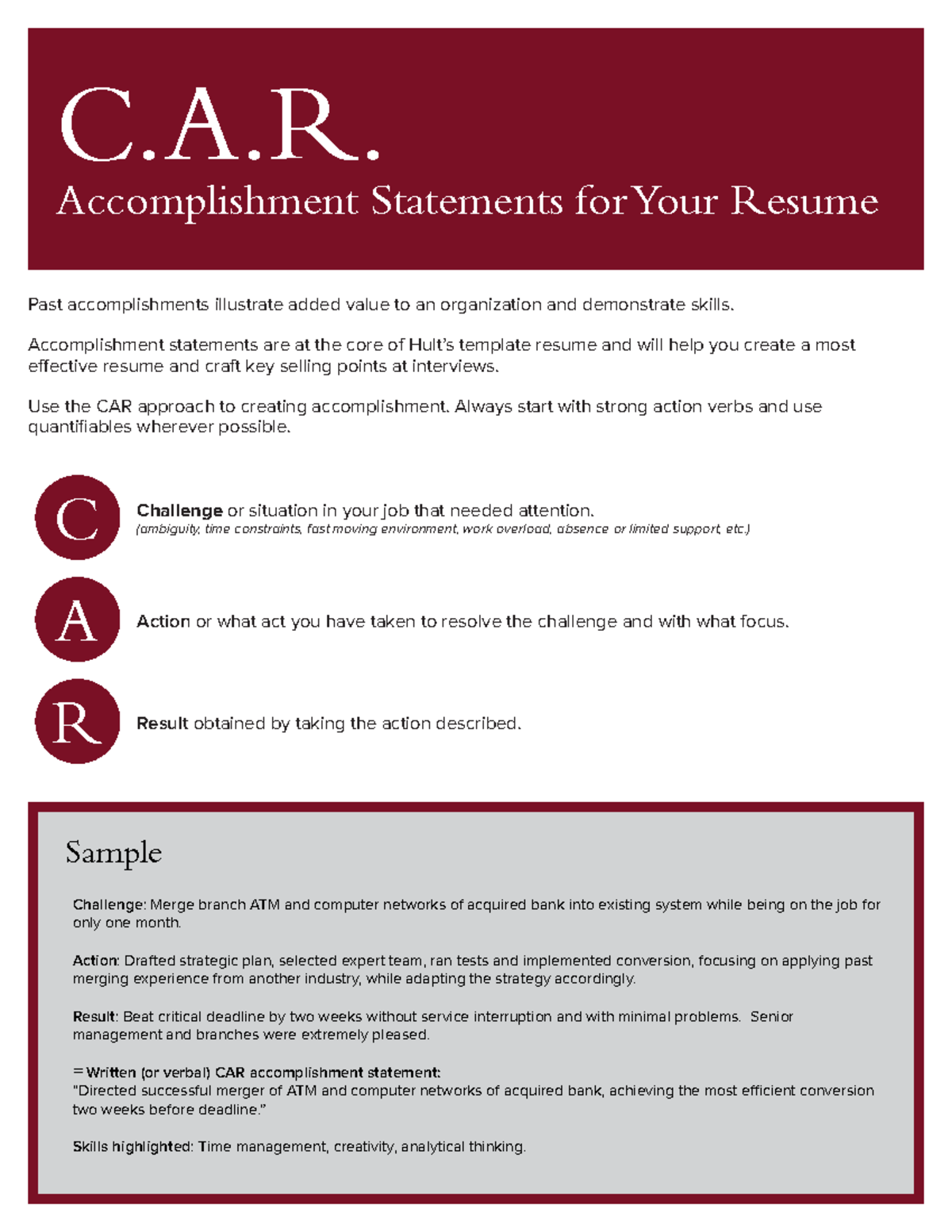 C.A. Accomplishment Statements for Resume Writing Tips - Studocu, image size:1200x1553