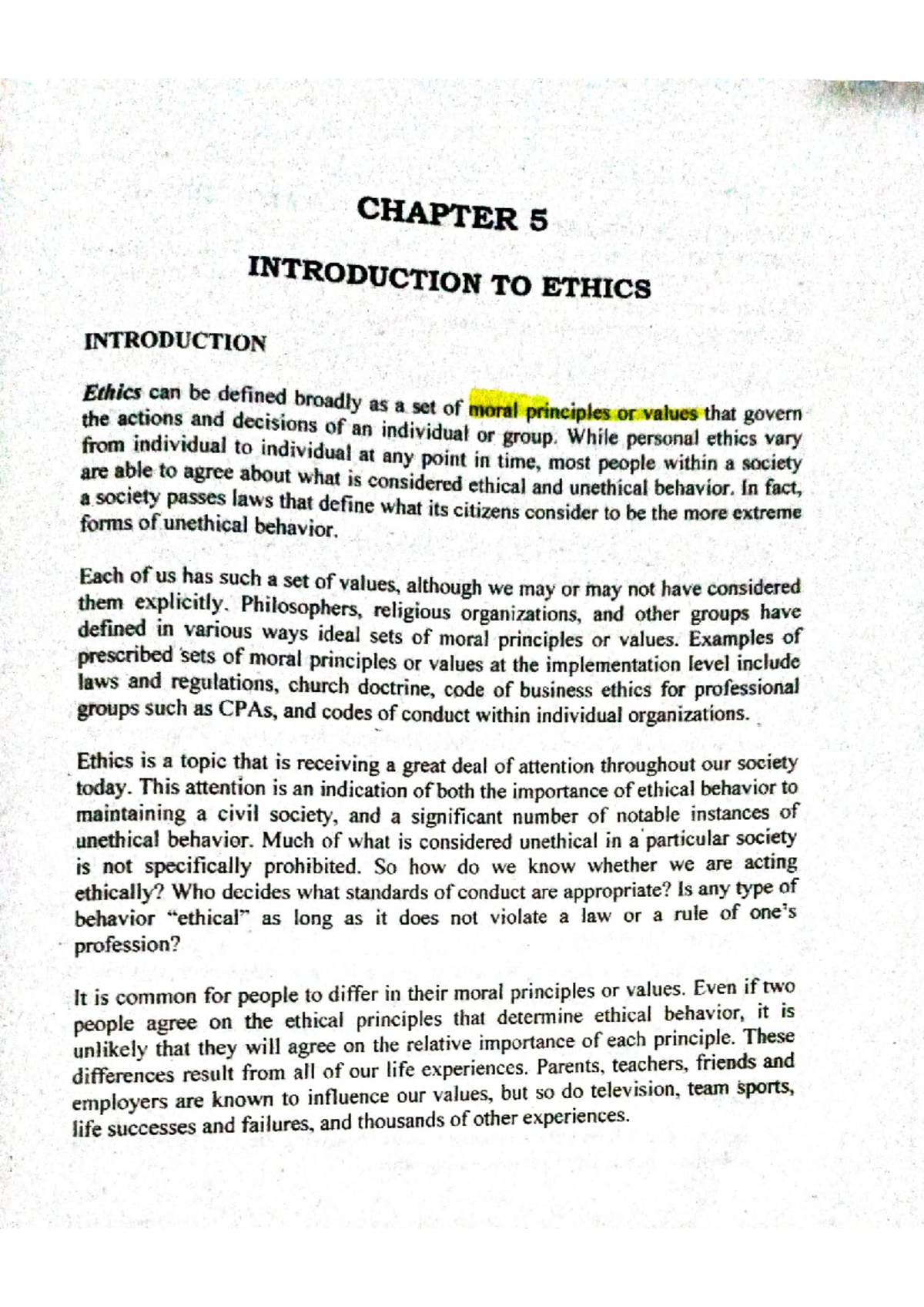 Chapter 5: Introduction to Ethics and Ethical Principles in Governance ...