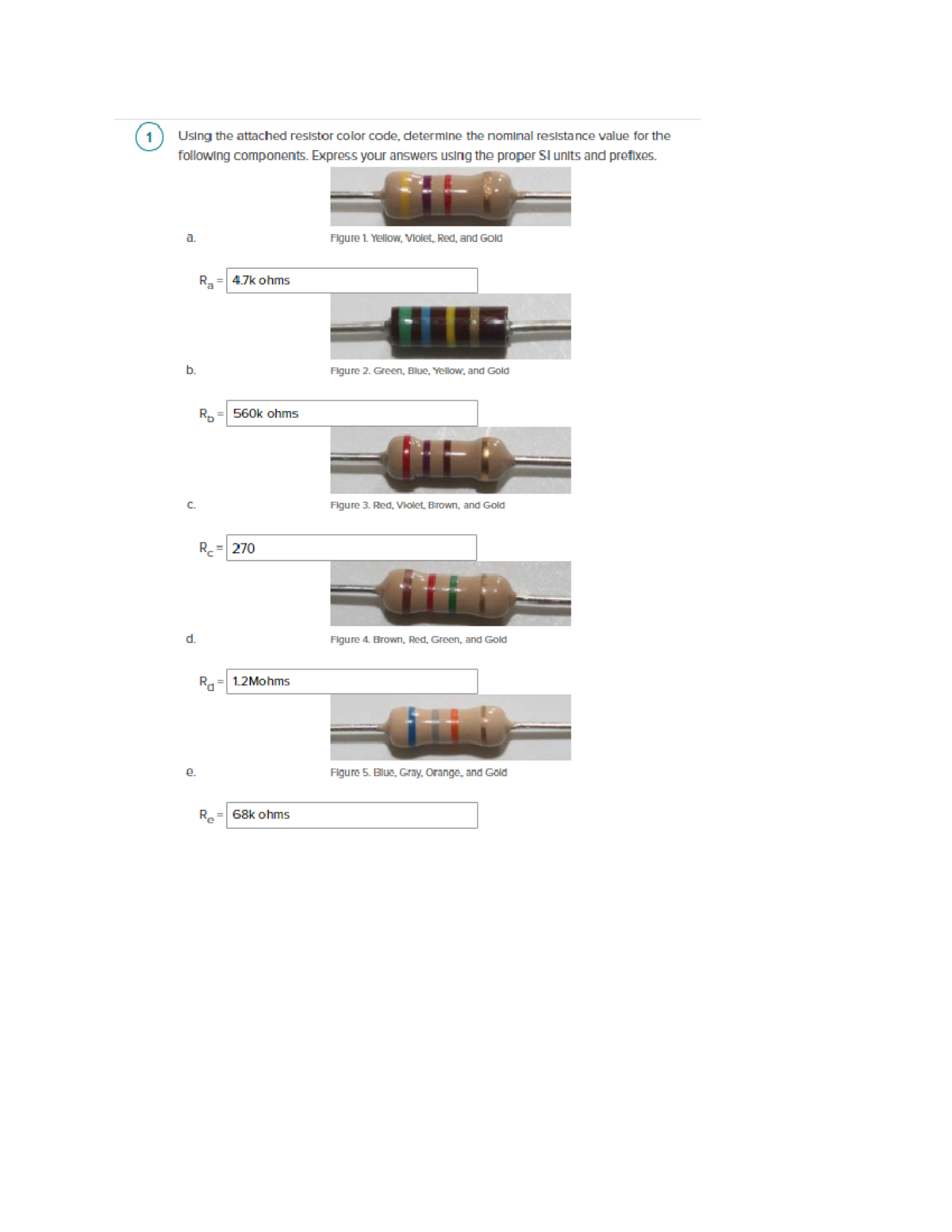 Activity 1.1.4 Analog Component Identification - 1 are the measured ...