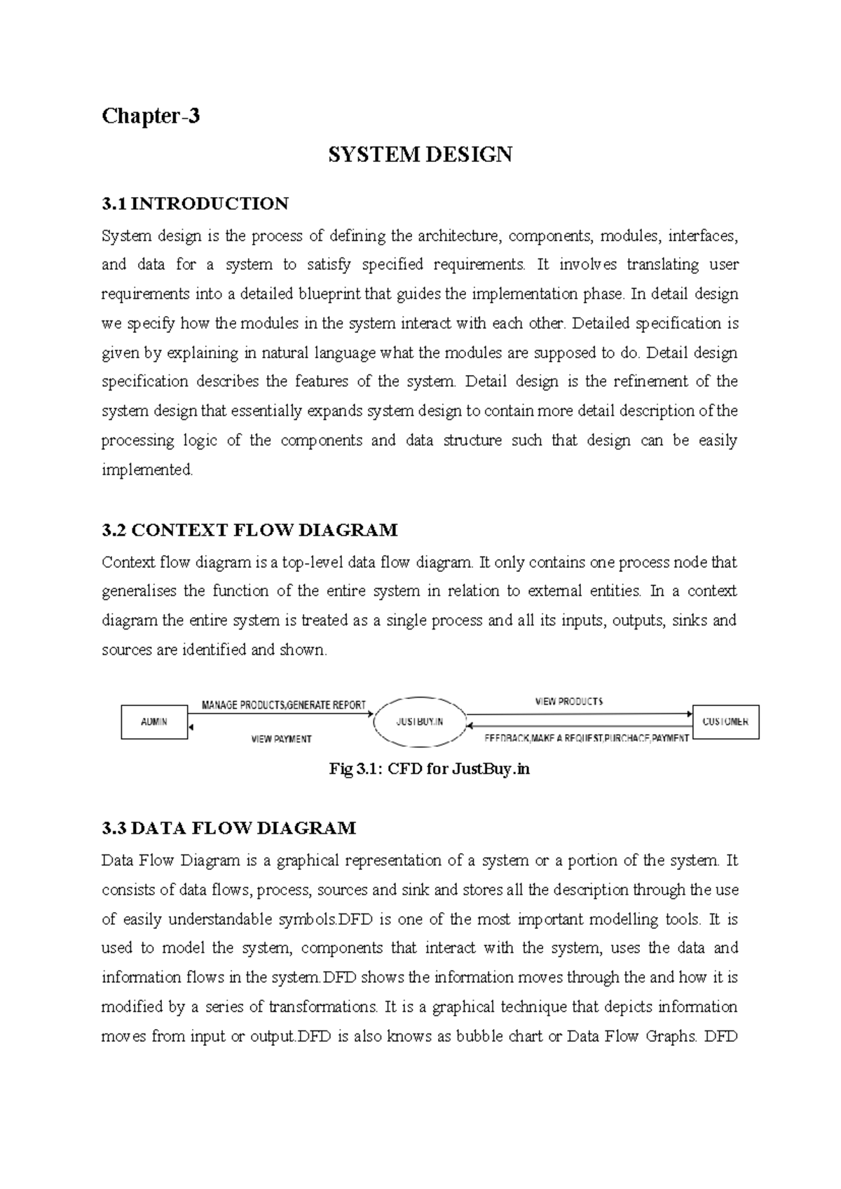 System Design Chapter for Justbuyin - Overview & Diagrams - Studocu