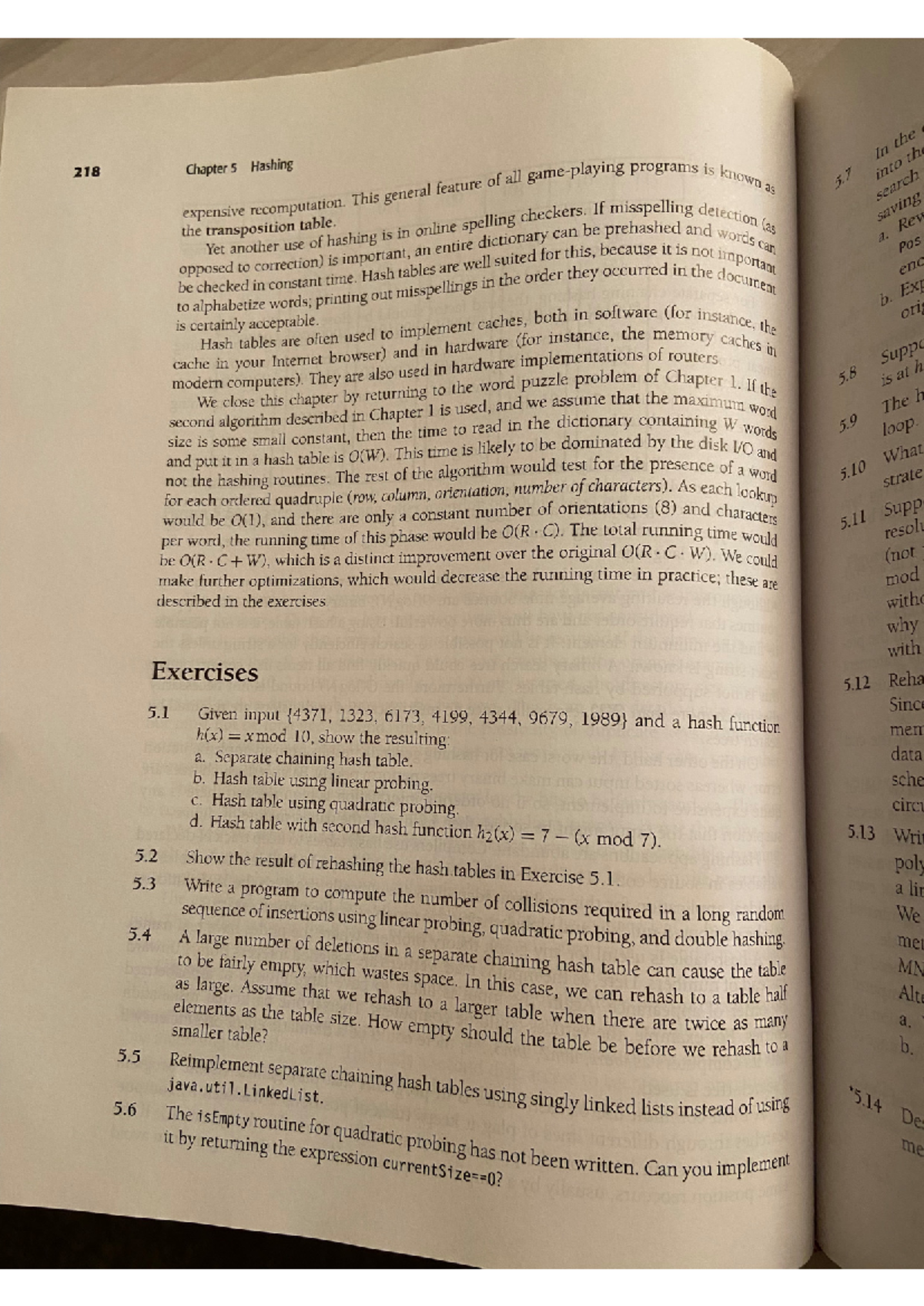 Chapter 5 Hashing: Concepts and Exercises on Hash Tables and Collision ...