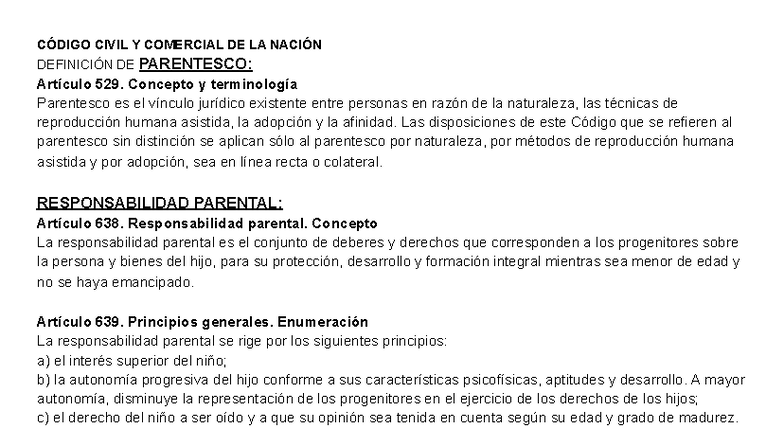 Clase 6 - Parentesco y Responsabilidad Parental en el Código Civil ...